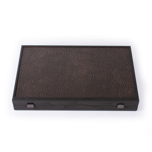 Premium Leatherette Classic Black Backgammon Set