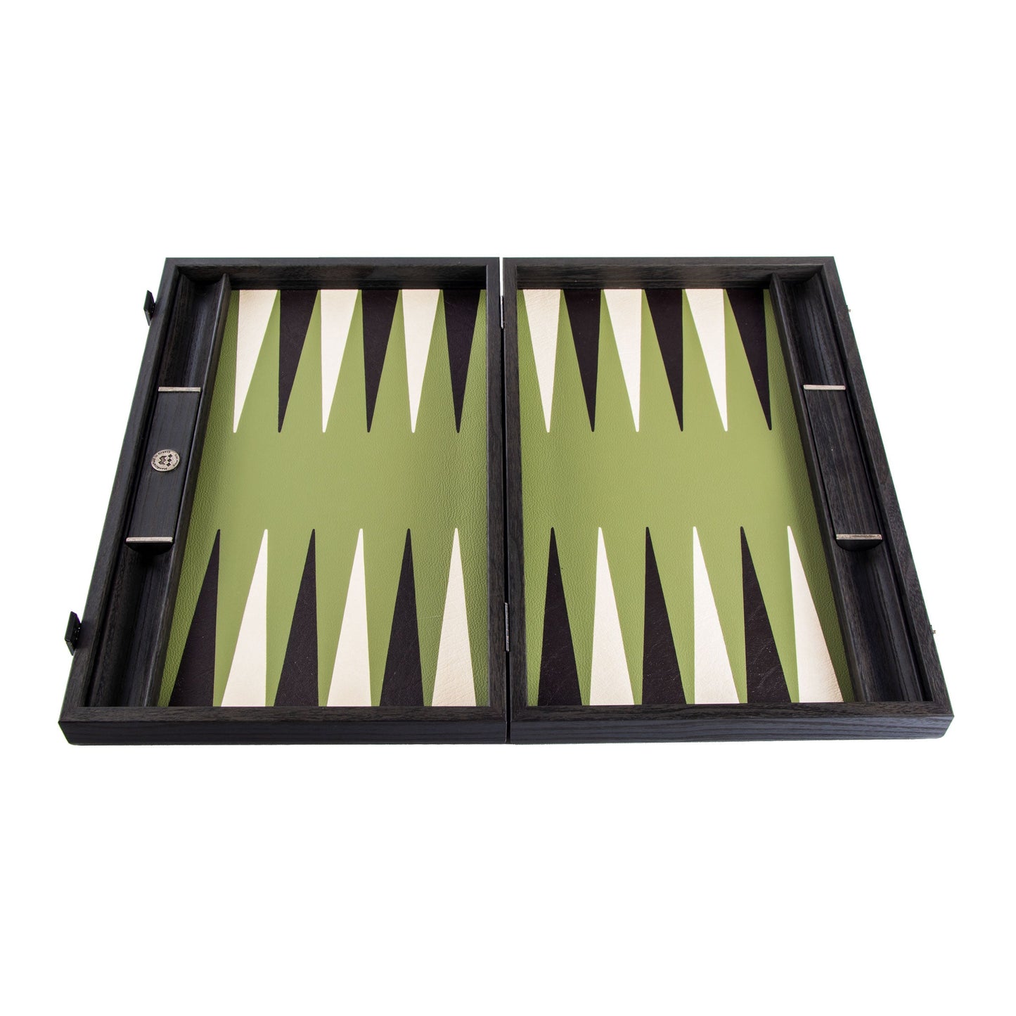 Premium Leatherette Olive Green Backgammon Set - Premium Backgammon from MANOPOULOS Chess & Backgammon - Just €215! Shop now at MANOPOULOS Chess & Backgammon