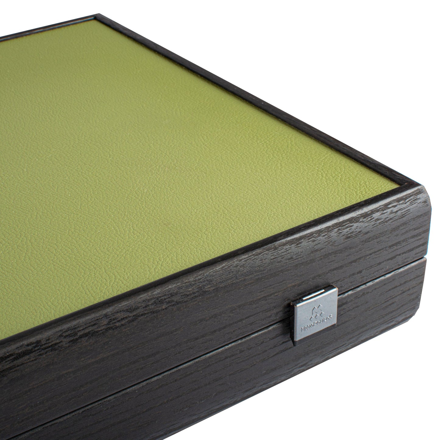 Premium Leatherette Olive Green Backgammon Set - Premium Backgammon from MANOPOULOS Chess & Backgammon - Just €215! Shop now at MANOPOULOS Chess & Backgammon