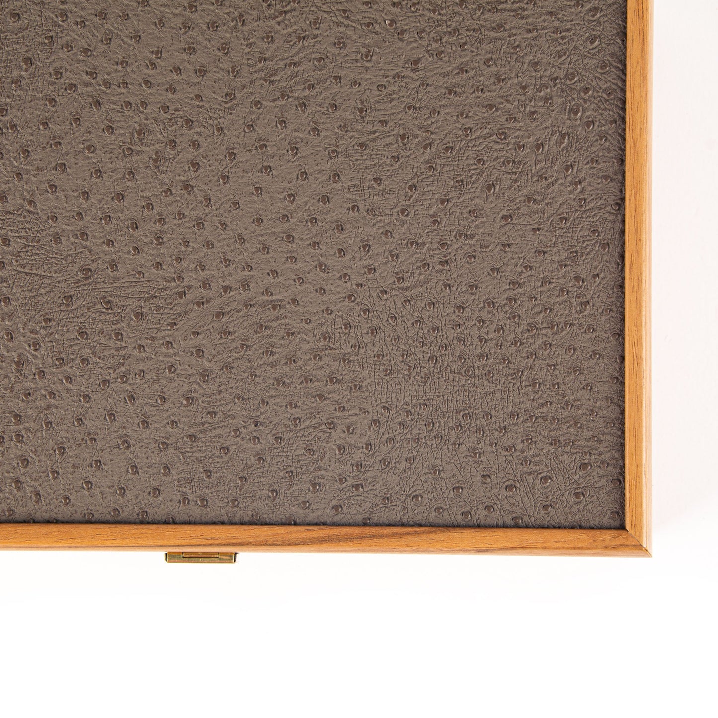 Premium Leatherette Grey Beige Ostrich Tote Backgammon Set (Travel Size) - Premium Backgammon from MANOPOULOS Chess & Backgammon - Just €119! Shop now at MANOPOULOS Chess & Backgammon