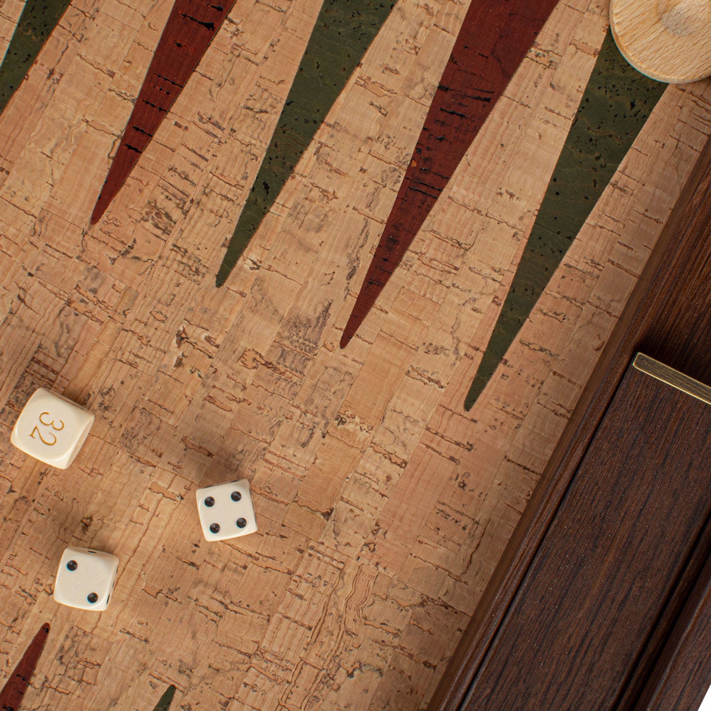 Premium Handcrafted Natural Cork Backgammon Set with Oak Wood Checkers - Premium Backgammon from MANOPOULOS Chess & Backgammon - Just €118! Shop now at MANOPOULOS Chess & Backgammon