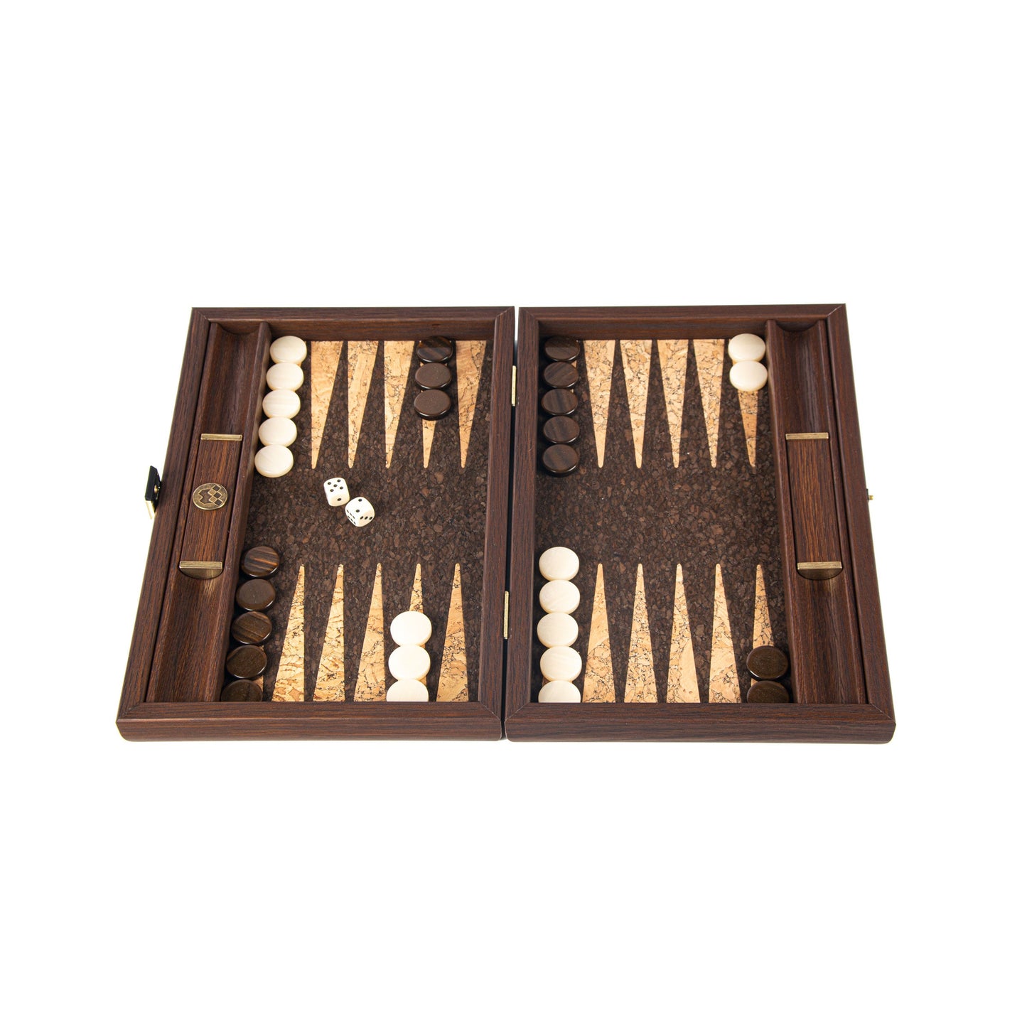 Premium Handcrafted Natural Cork Backgammon Set with Cube Design and Olive Wood Checkers - Premium Backgammon from MANOPOULOS Chess & Backgammon - Just €118.50! Shop now at MANOPOULOS Chess & Backgammon