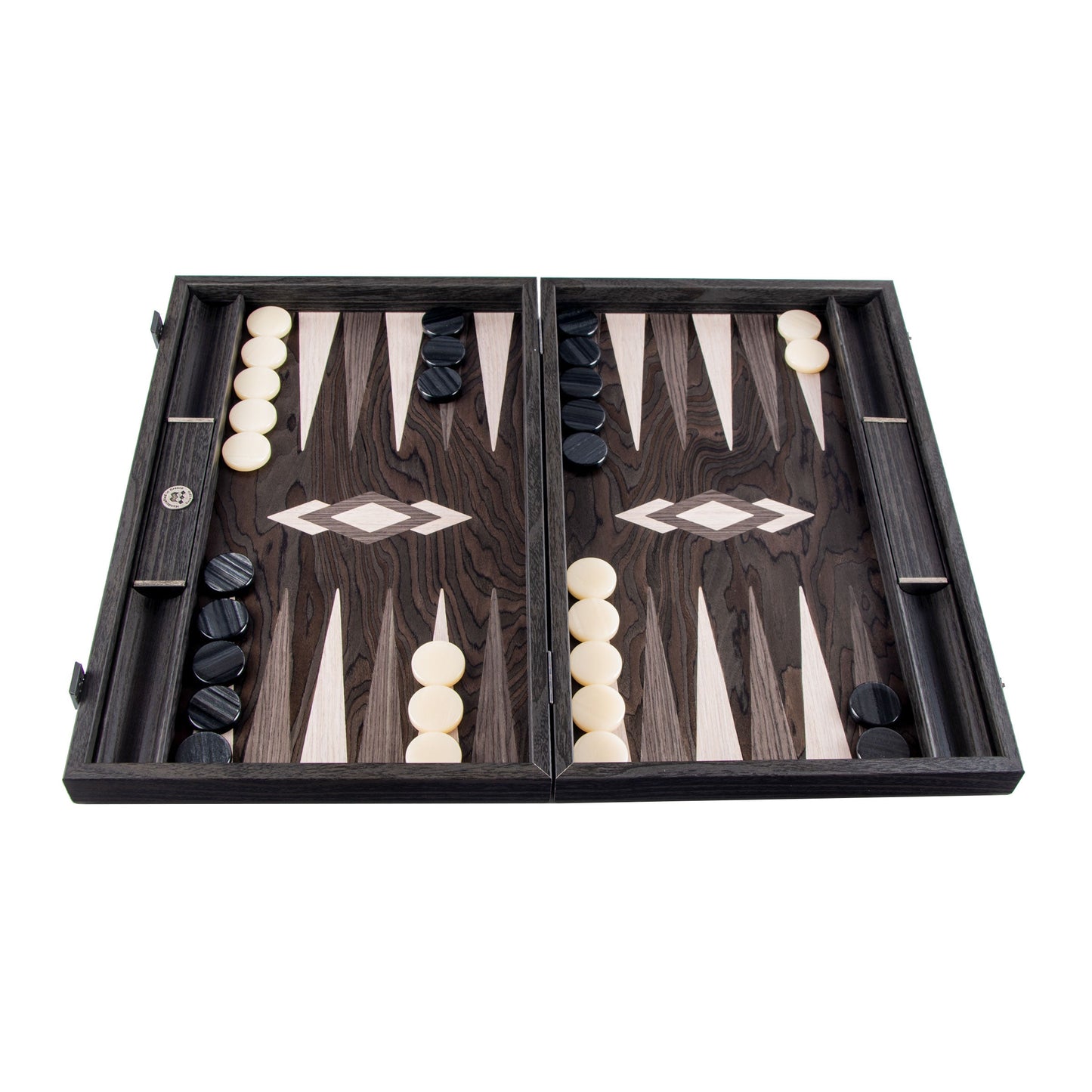 Premium Handcrafted Ebony Burl Backgammon Set - Premium Backgammon from MANOPOULOS Chess & Backgammon - Just €299! Shop now at MANOPOULOS Chess & Backgammon