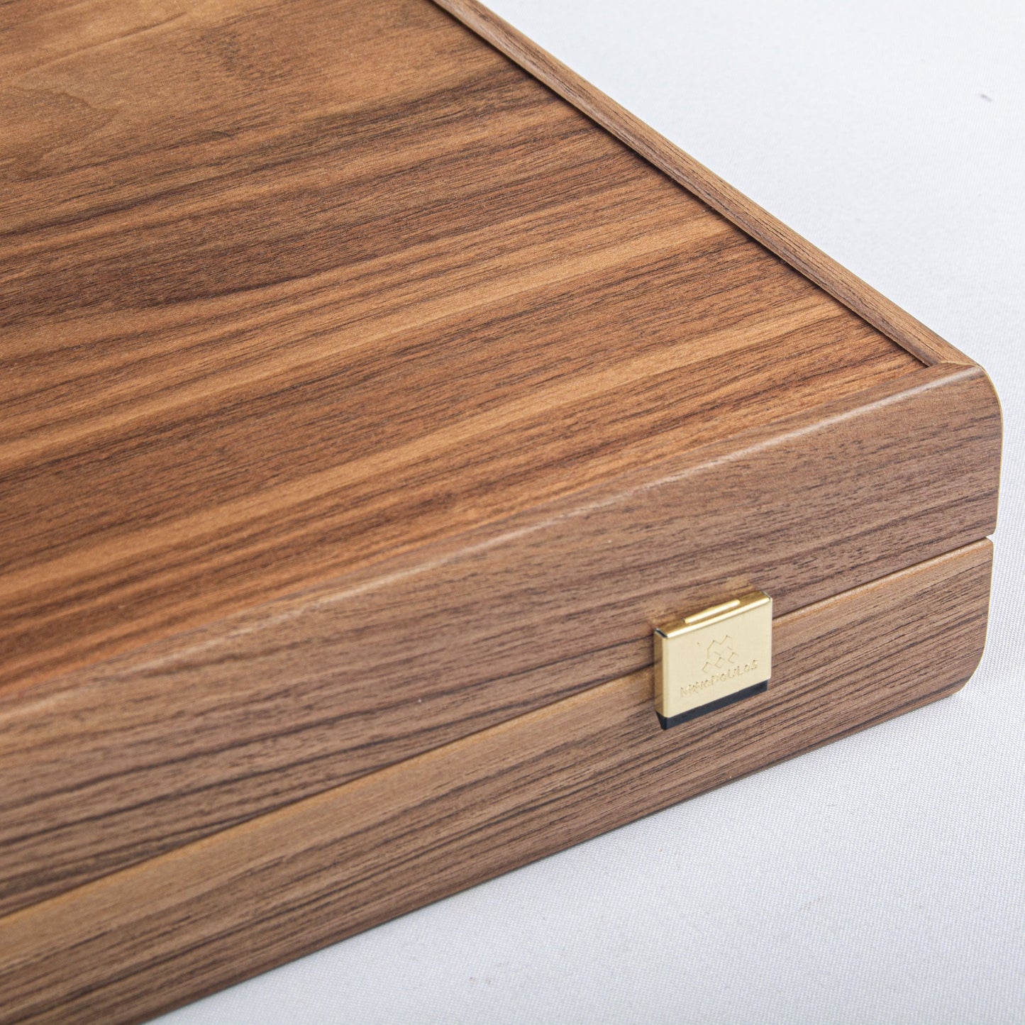 Handcrafted Oak & American Walnut Backgammon Set with Side Racks - Elegant Marquetry Design - Premium Backgammon from MANOPOULOS Chess & Backgammon - Just €156! Shop now at MANOPOULOS Chess & Backgammon