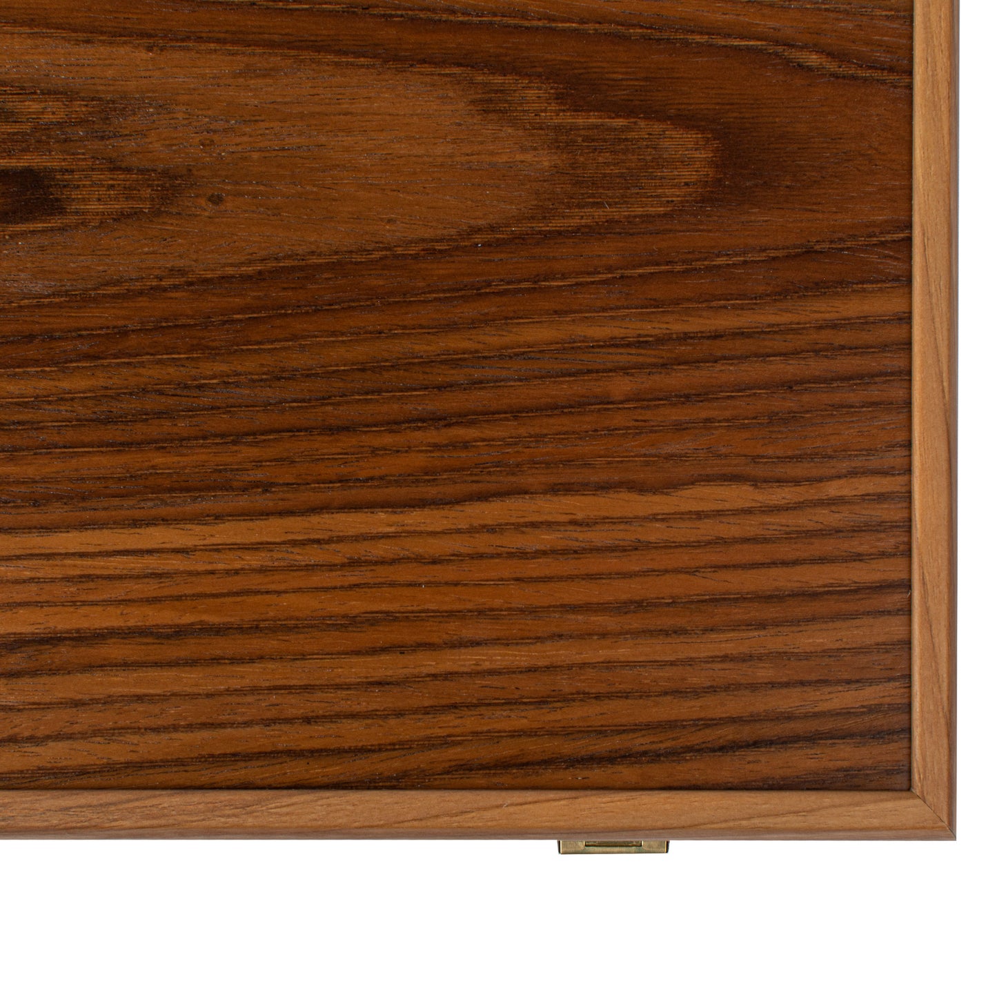 Handcrafted American Walnut Backgammon Set with Side Racks - Elegant Marquetry Design