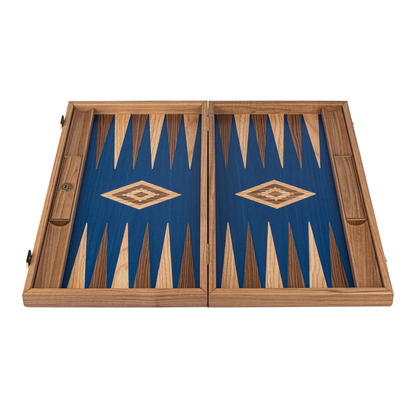 Premium Handcrafted Walnut with Blue Oak Backgammon Set - Premium Backgammon from MANOPOULOS Chess & Backgammon - Just €193! Shop now at MANOPOULOS Chess & Backgammon