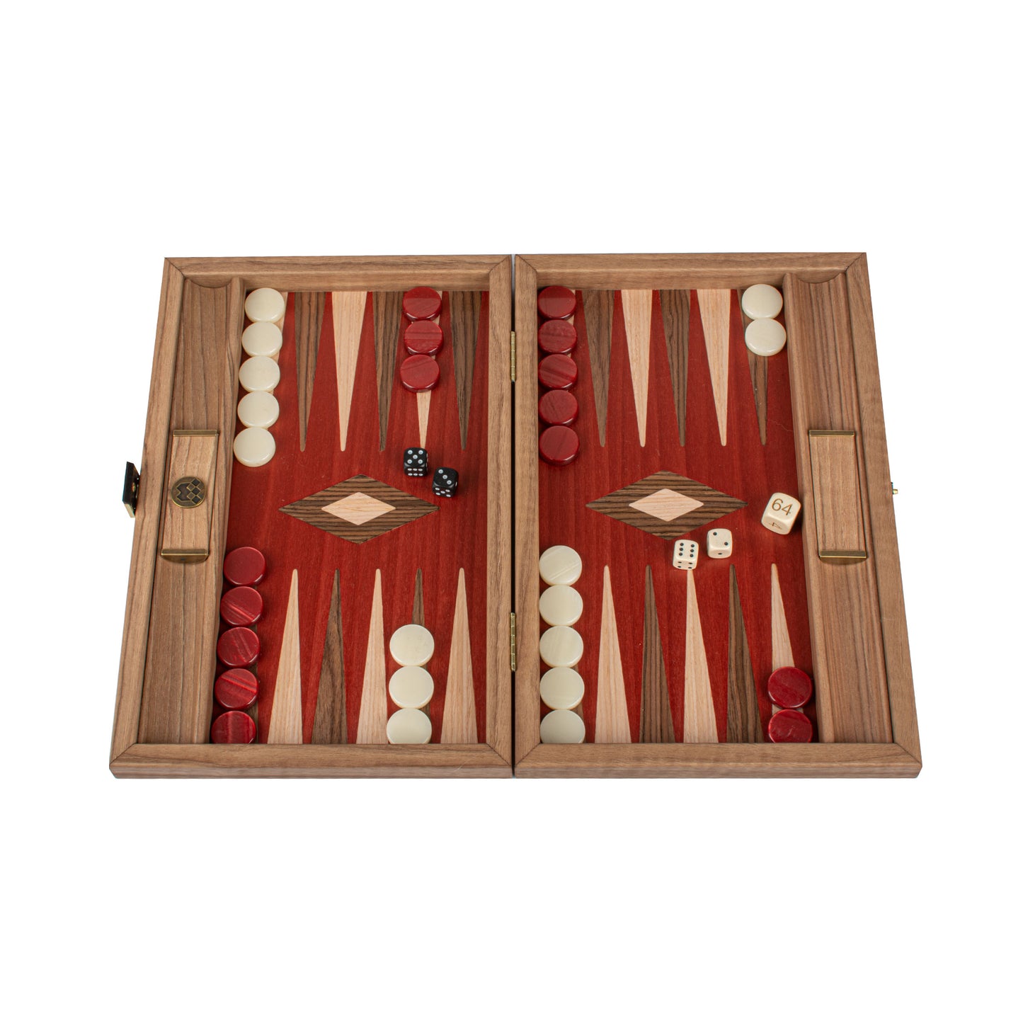 Premium Handcrafted Walnut with Red Oak Backgammon Set