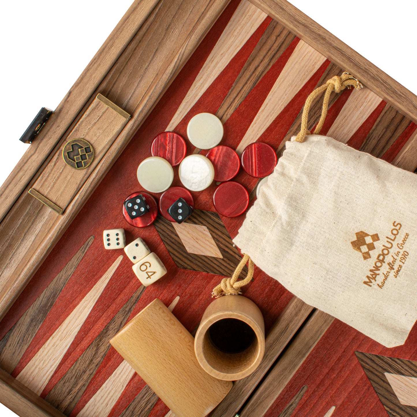 Premium Handcrafted Walnut with Red Oak Backgammon Set