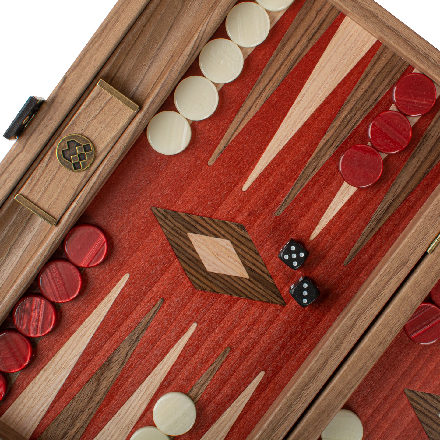 Premium Handcrafted Walnut with Red Oak Backgammon Set