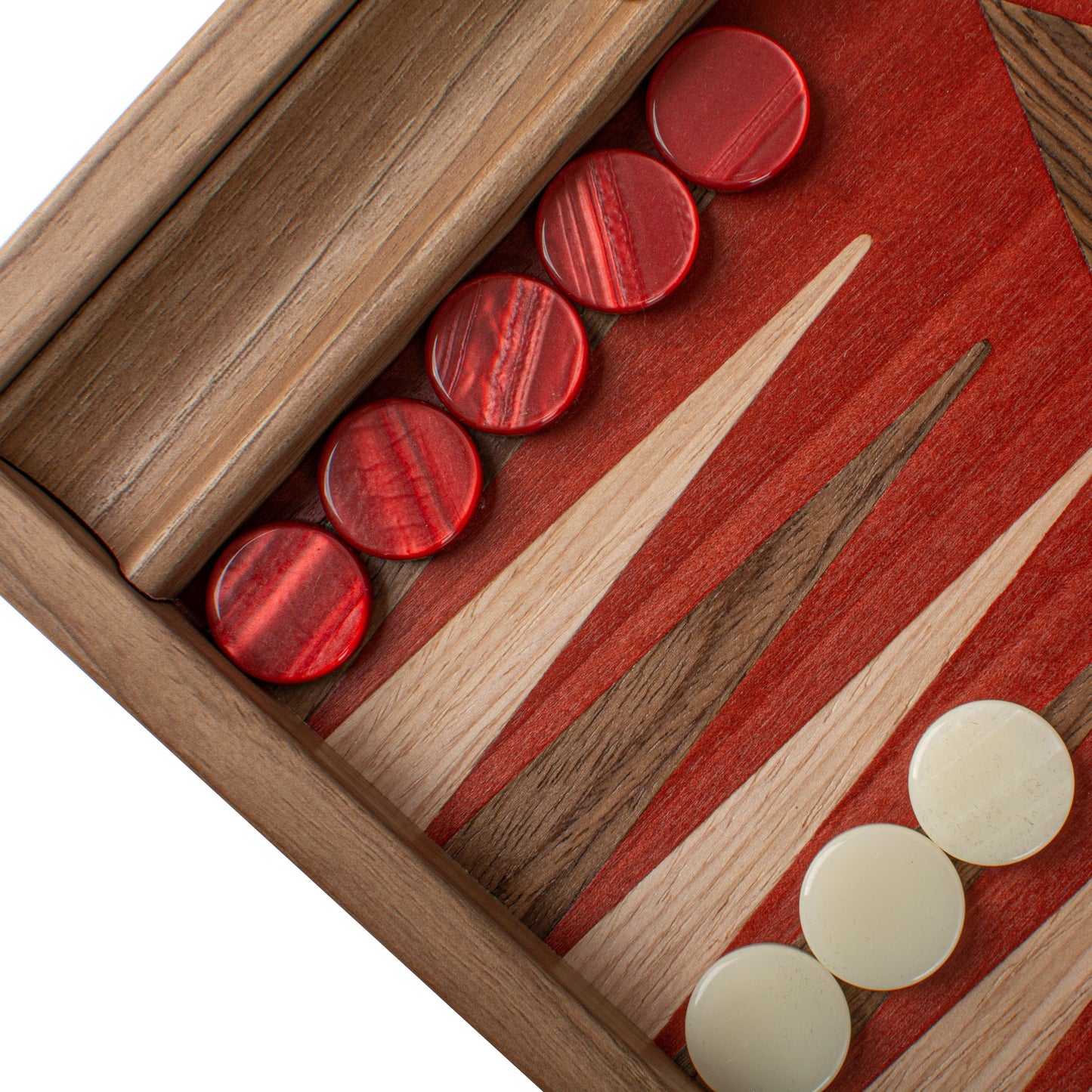 Premium Handcrafted Walnut with Red Oak Backgammon Set