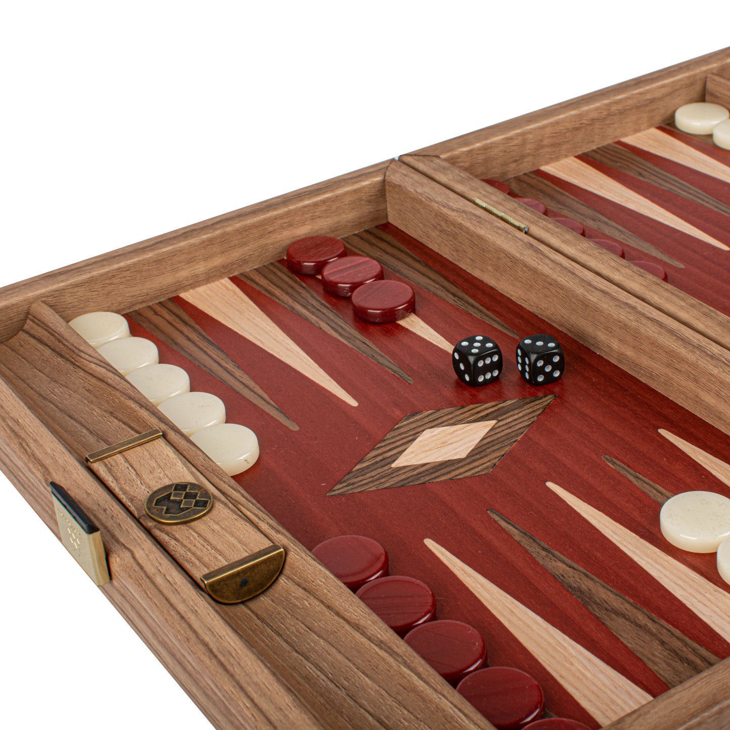 Premium Handcrafted Walnut with Red Oak Backgammon Set