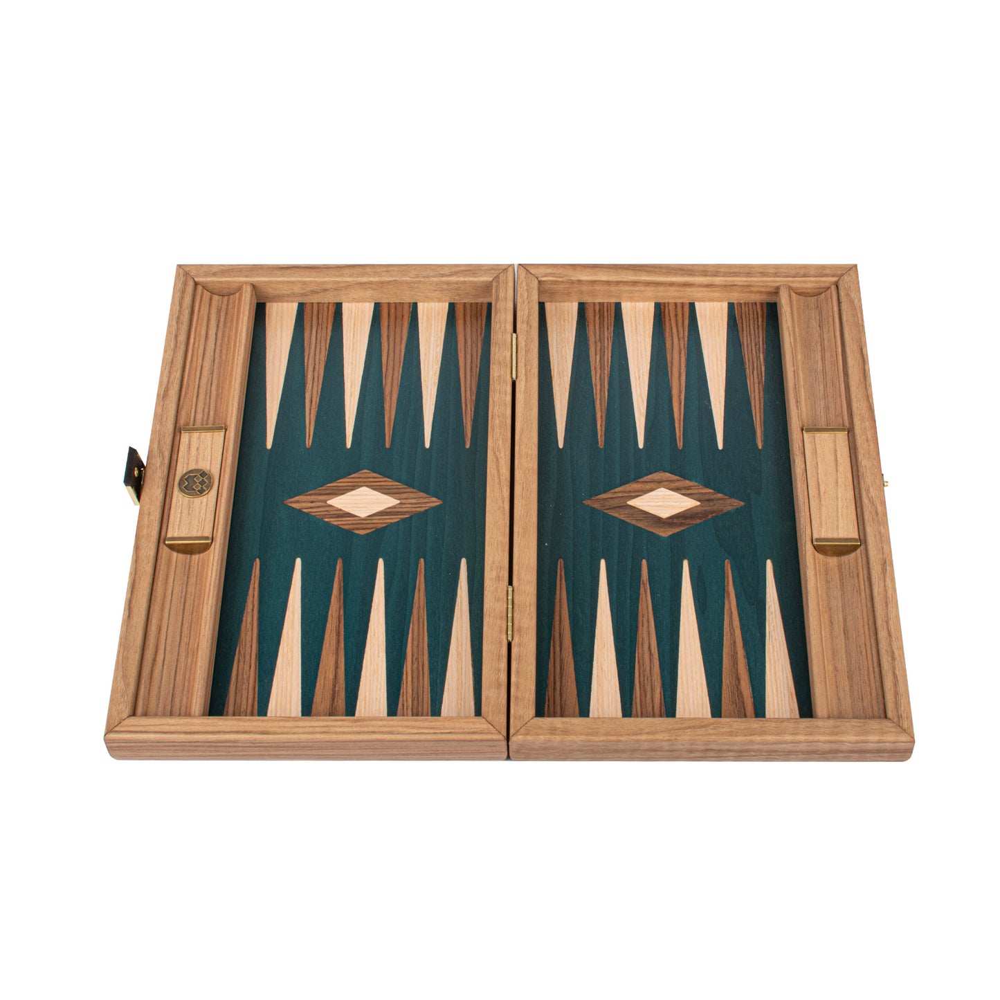 Premium Handcrafted Walnut with Green Oak Backgammon Set