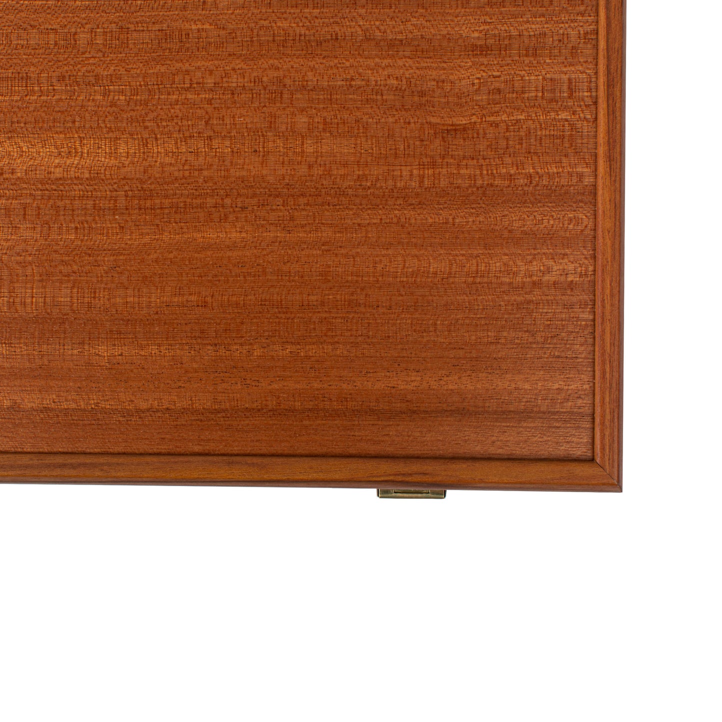 Handcrafted Mahogany Backgammon Set with Side Racks - Elegant Marquetry Design