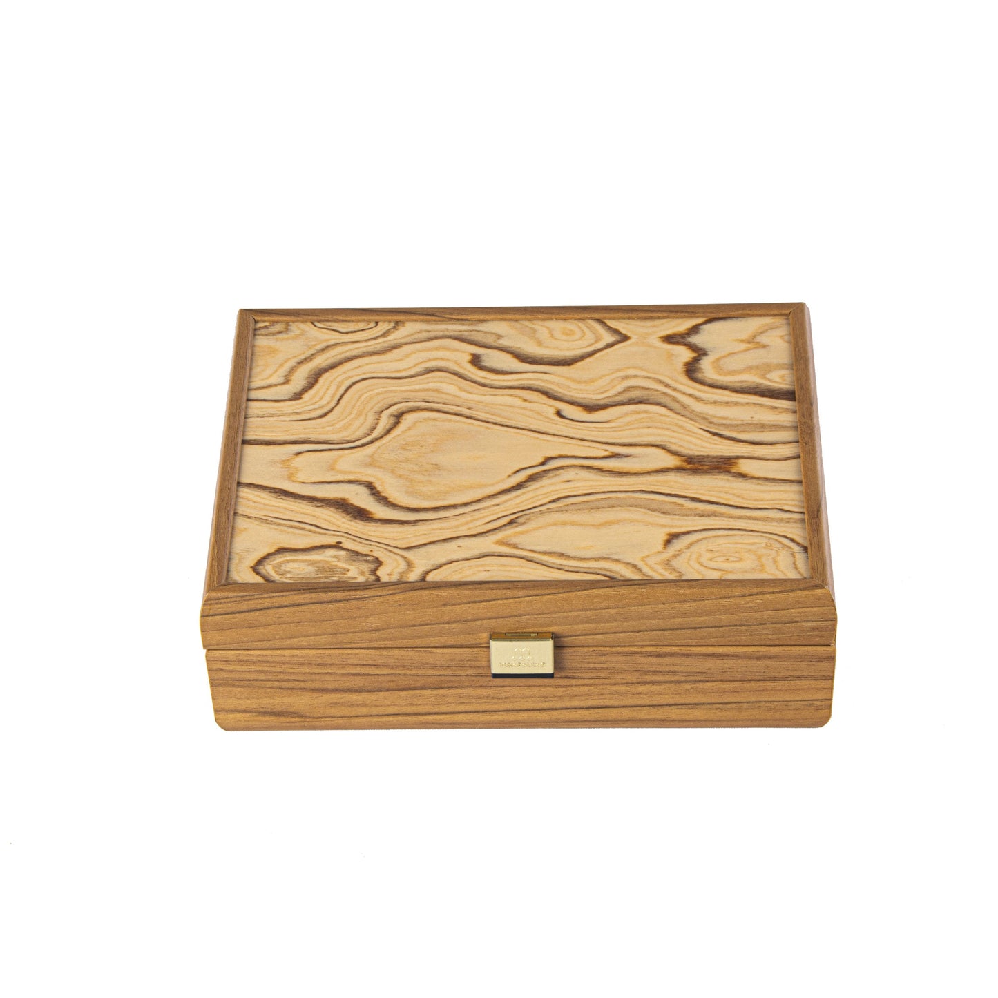 Luxury Walnut Wooden Box with Natural Italian Olive Burl Top - Handcrafted Elegance - Premium Decorative Objects from MANOPOULOS Chess & Backgammon - Just €38.50! Shop now at MANOPOULOS Chess & Backgammon