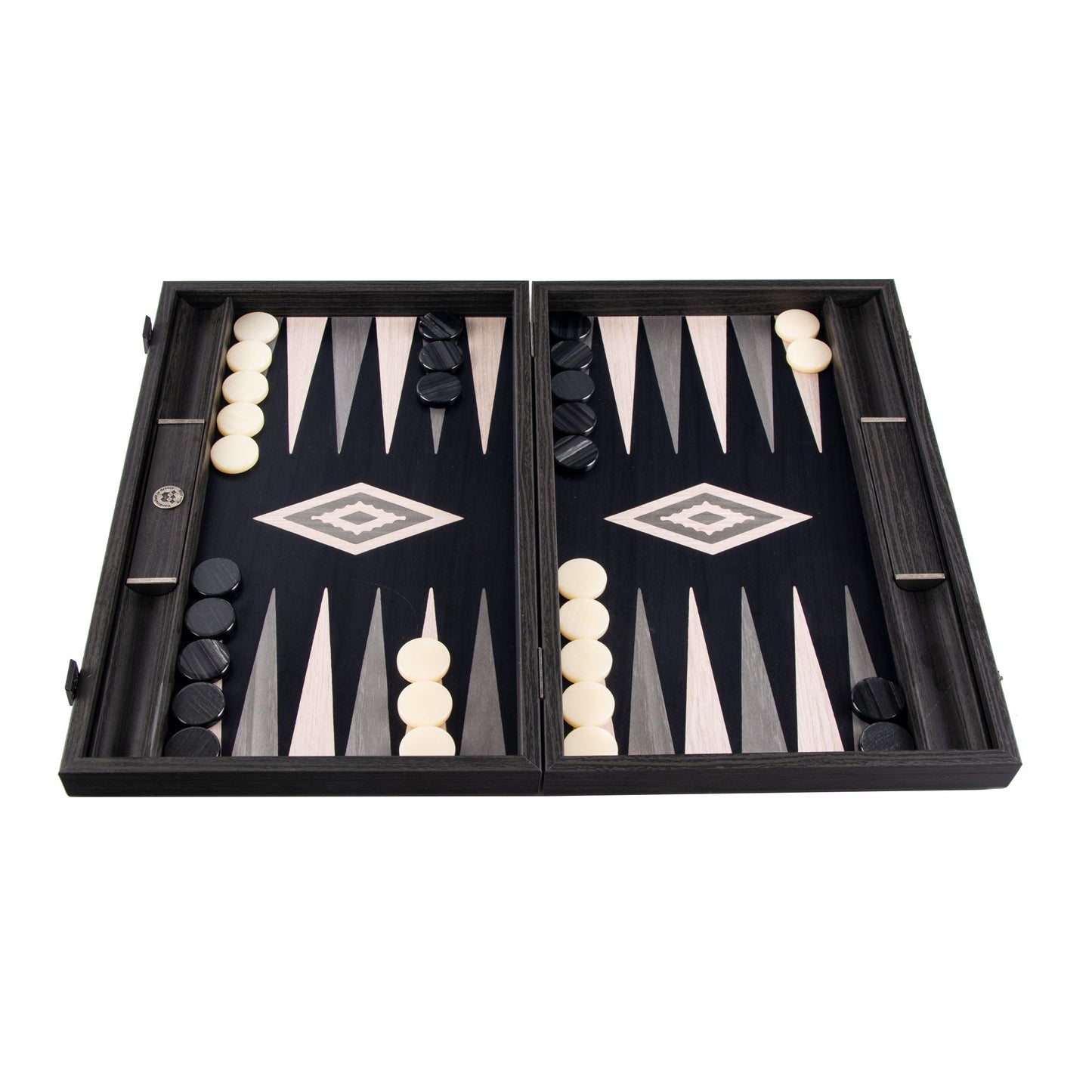 Premium Handcrafted Pearly Grey Vavona Backgammon Set - Premium Backgammon from MANOPOULOS Chess & Backgammon - Just €144! Shop now at MANOPOULOS Chess & Backgammon