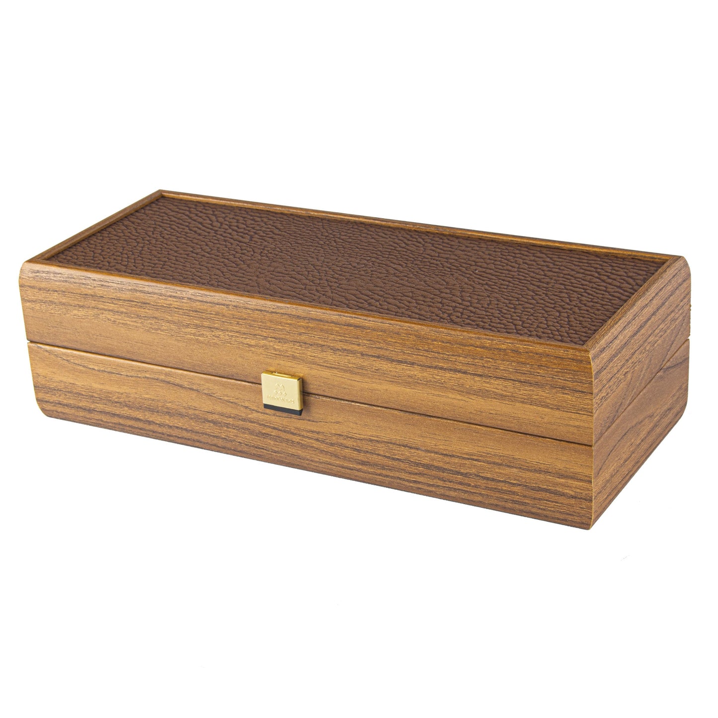 Luxury Walnut Wine Box with Leatherette Top - Premium Wine Storage - Premium Decorative Objects from MANOPOULOS Chess & Backgammon - Just €29! Shop now at MANOPOULOS Chess & Backgammon