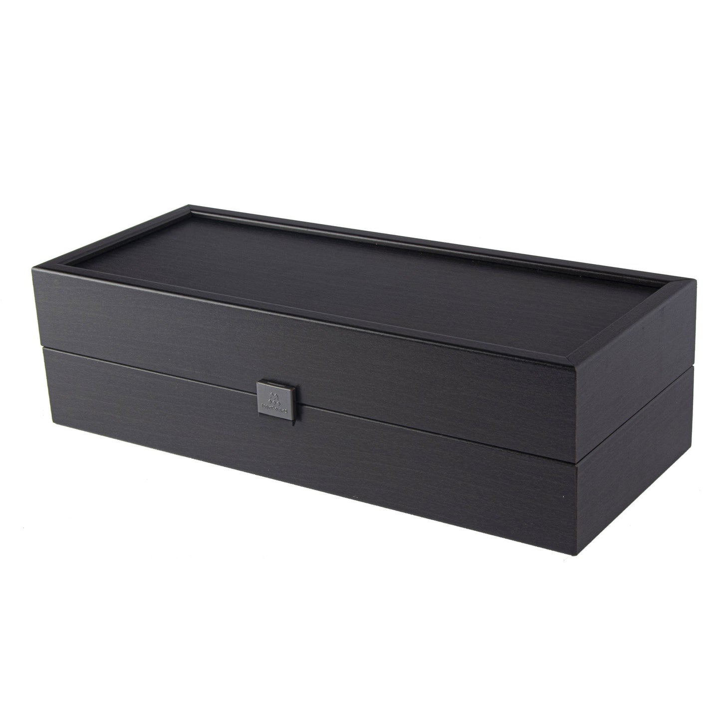 Elegant Black Wooden Wine Box - Luxury Wine Storage Solution - Premium Decorative Objects from MANOPOULOS Chess & Backgammon - Just €19.80! Shop now at MANOPOULOS Chess & Backgammon