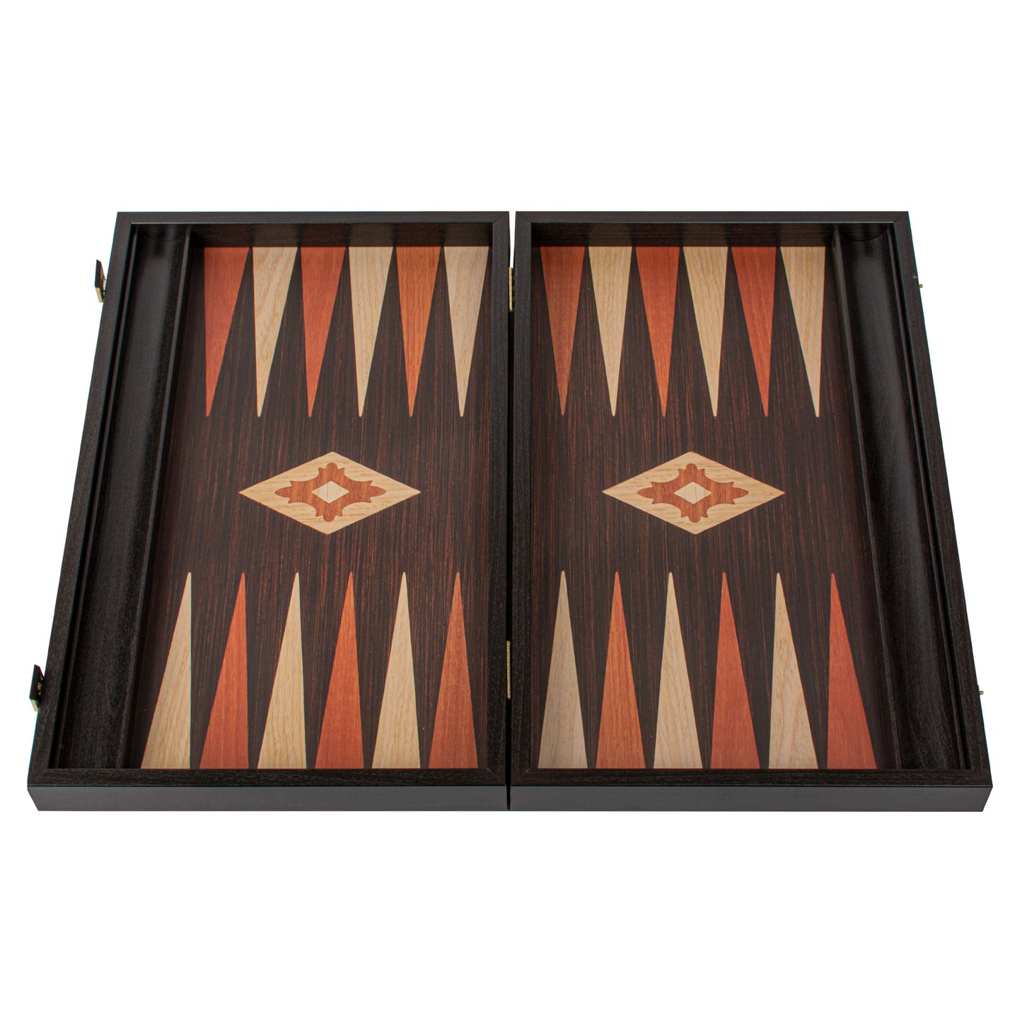 Handcrafted Wenge Replica Wood Backgammon Set with Side Racks - Classic Design and Quality Materials