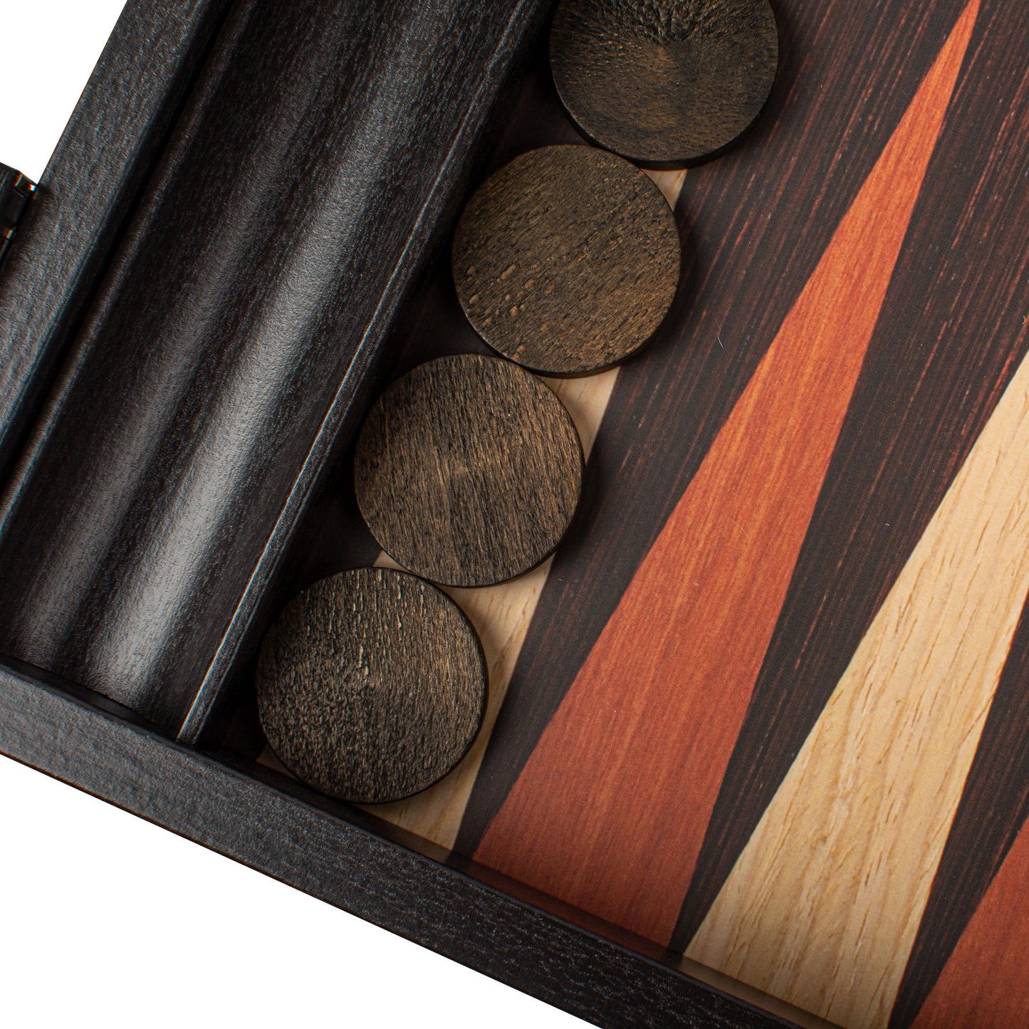 Handcrafted Wenge Replica Wood Backgammon Set with Side Racks - Classic Design and Quality Materials