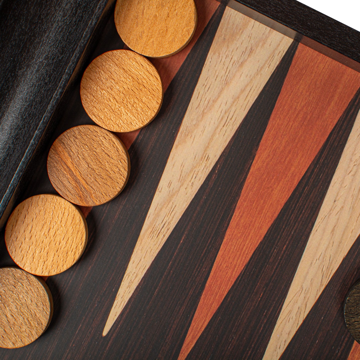 Handcrafted Wenge Replica Wood Backgammon Set with Side Racks - Classic Design and Quality Materials