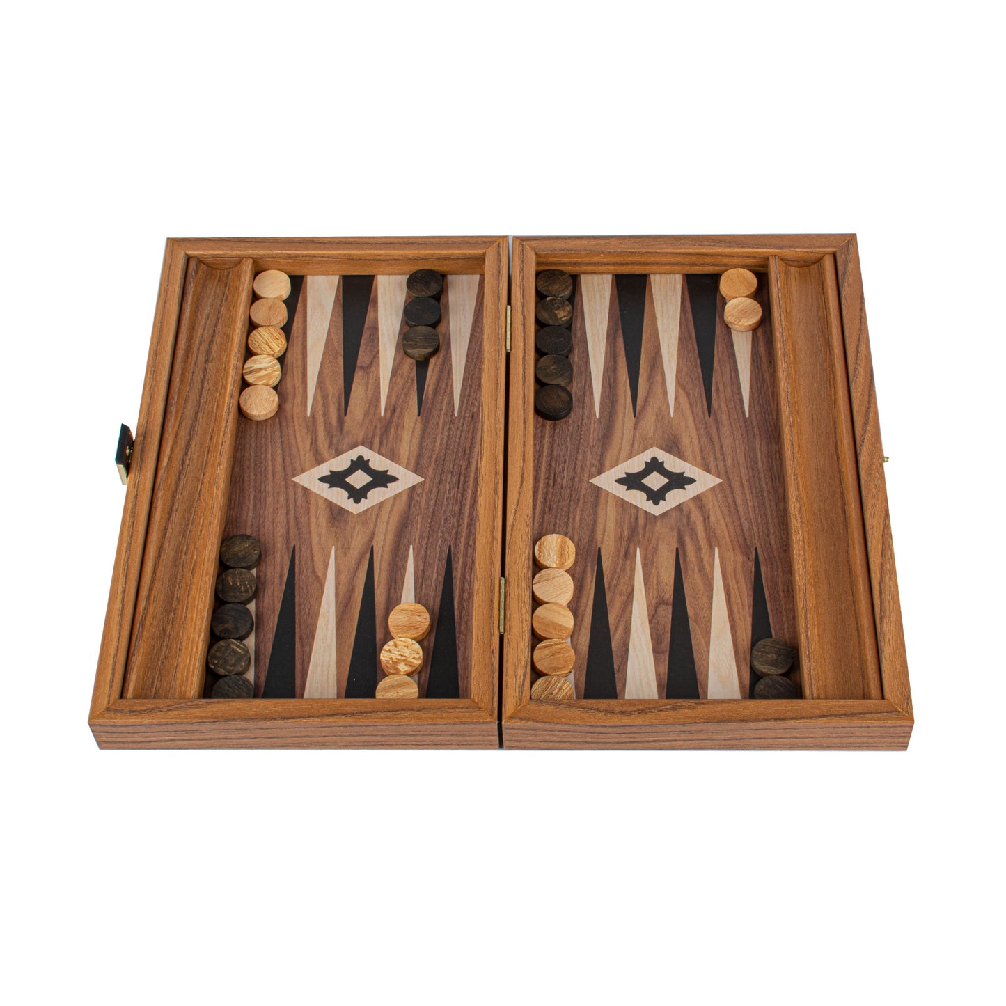 WALNUT REPLICA WOOD Backgammon - Premium Backgammon from MANOPOULOS Chess & Backgammon - Just €56! Shop now at MANOPOULOS Chess & Backgammon