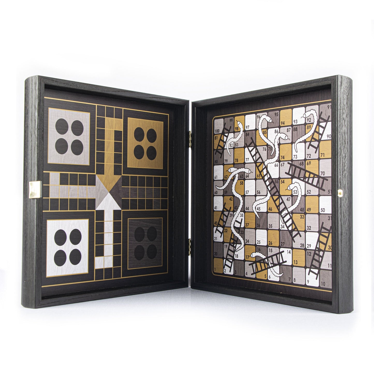 Modern Style 4-in-1 Combo Game Set: Chess, Backgammon, Ludo & Snakes - Premium Combo Games from MANOPOULOS Chess & Backgammon - Just €71.50! Shop now at MANOPOULOS Chess & Backgammon