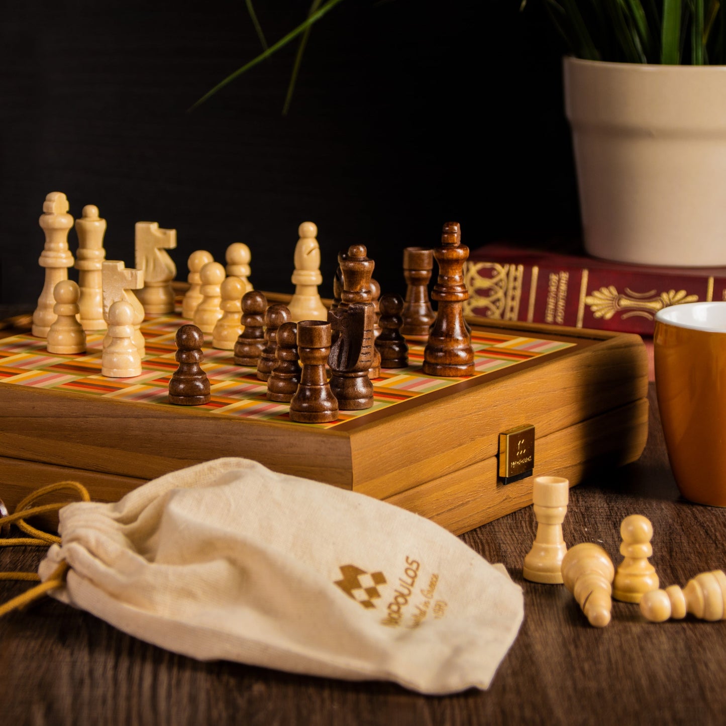 Rainbow 4-in-1 Combo Game Set: Chess, Backgammon, Ludo & Snakes - Premium Combo Games from MANOPOULOS Chess & Backgammon - Just €71.50! Shop now at MANOPOULOS Chess & Backgammon