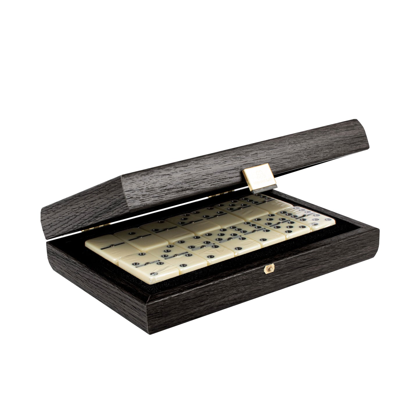 Luxury Domino Set in Black Wooden Replica Case