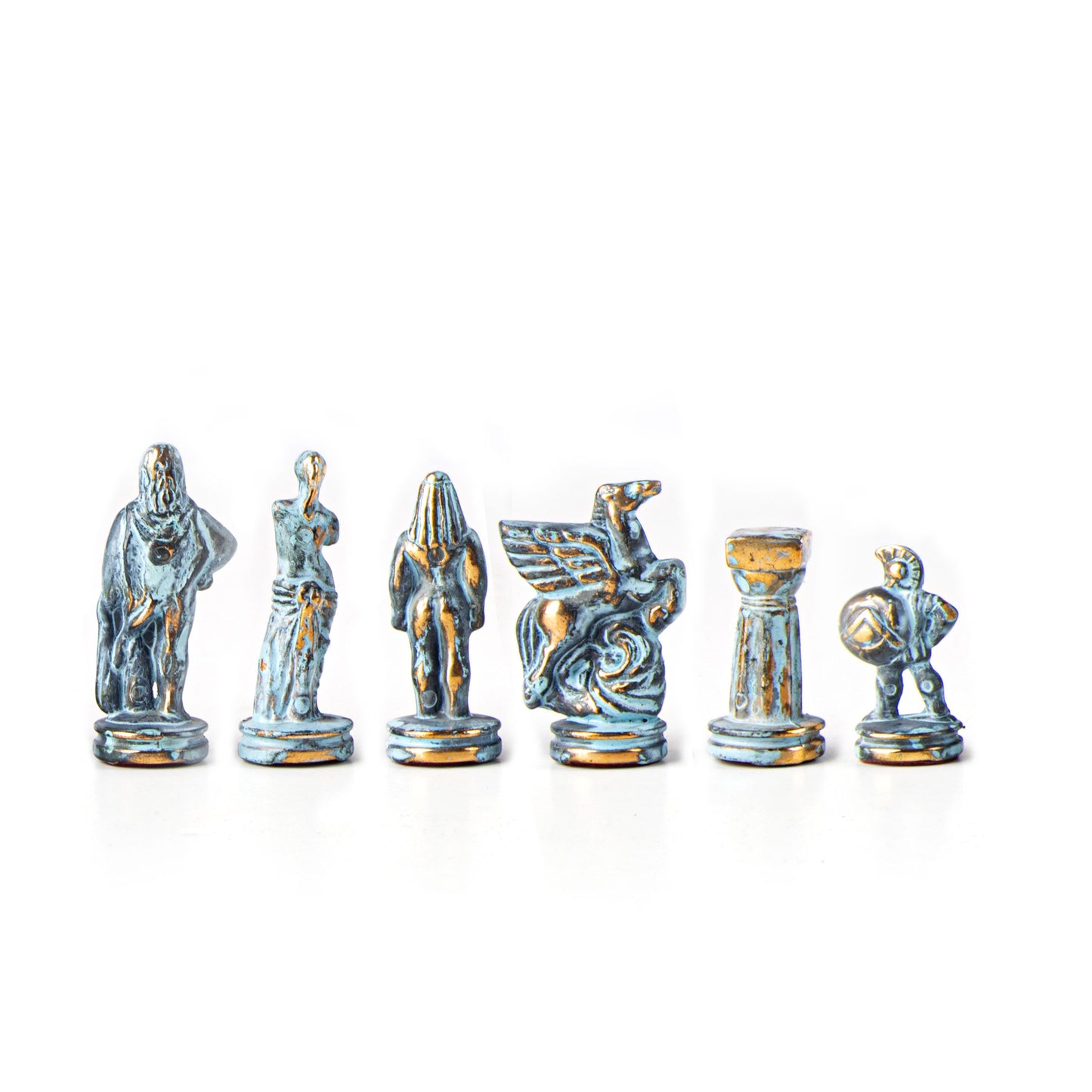 SPARTAN WARRIOR Chessmen (Small) - Blue/Brown - Premium Chess from MANOPOULOS Chess & Backgammon - Just €69.50! Shop now at MANOPOULOS Chess & Backgammon