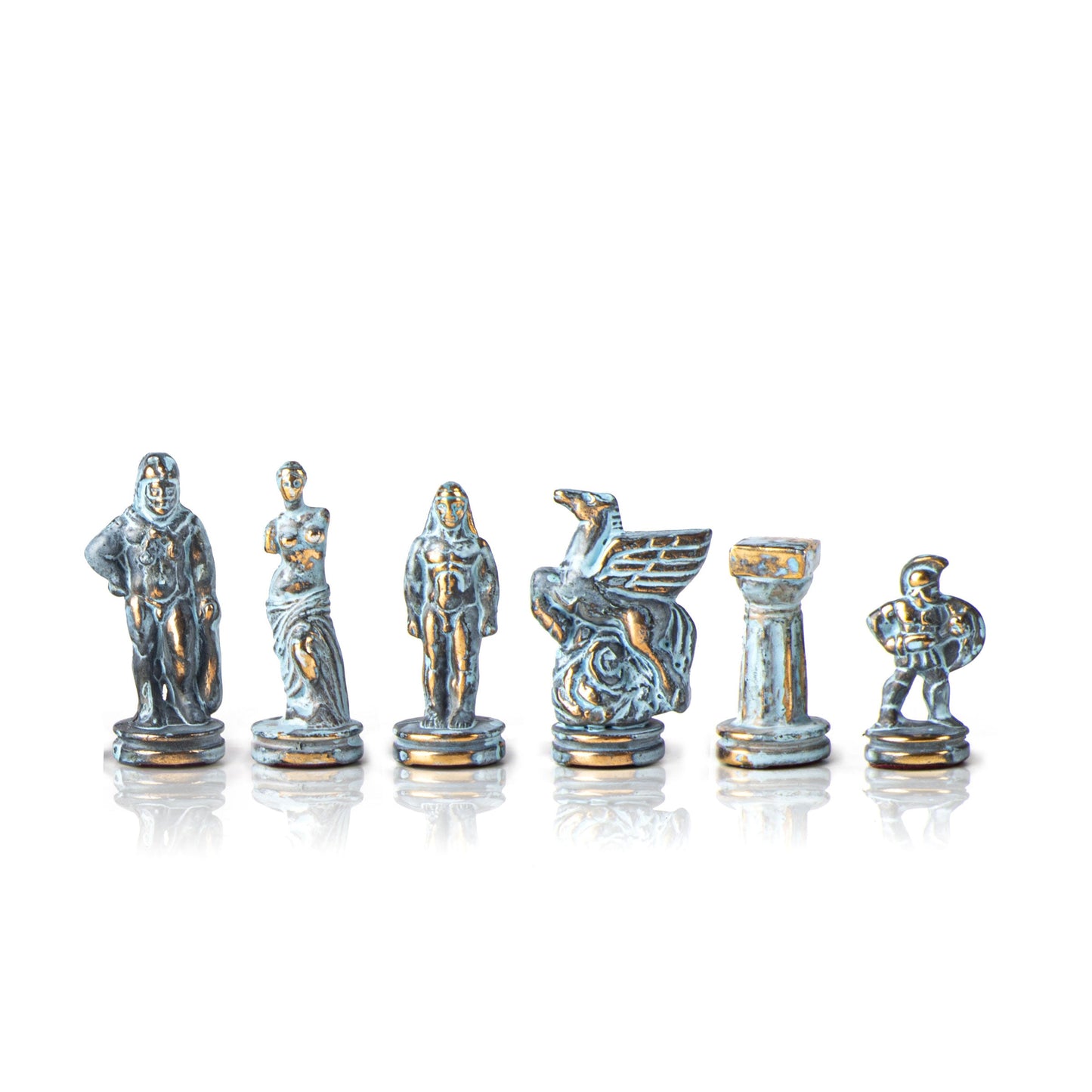 SPARTAN WARRIOR Chessmen (Small) - Blue/Brown - Premium Chess from MANOPOULOS Chess & Backgammon - Just €69.50! Shop now at MANOPOULOS Chess & Backgammon