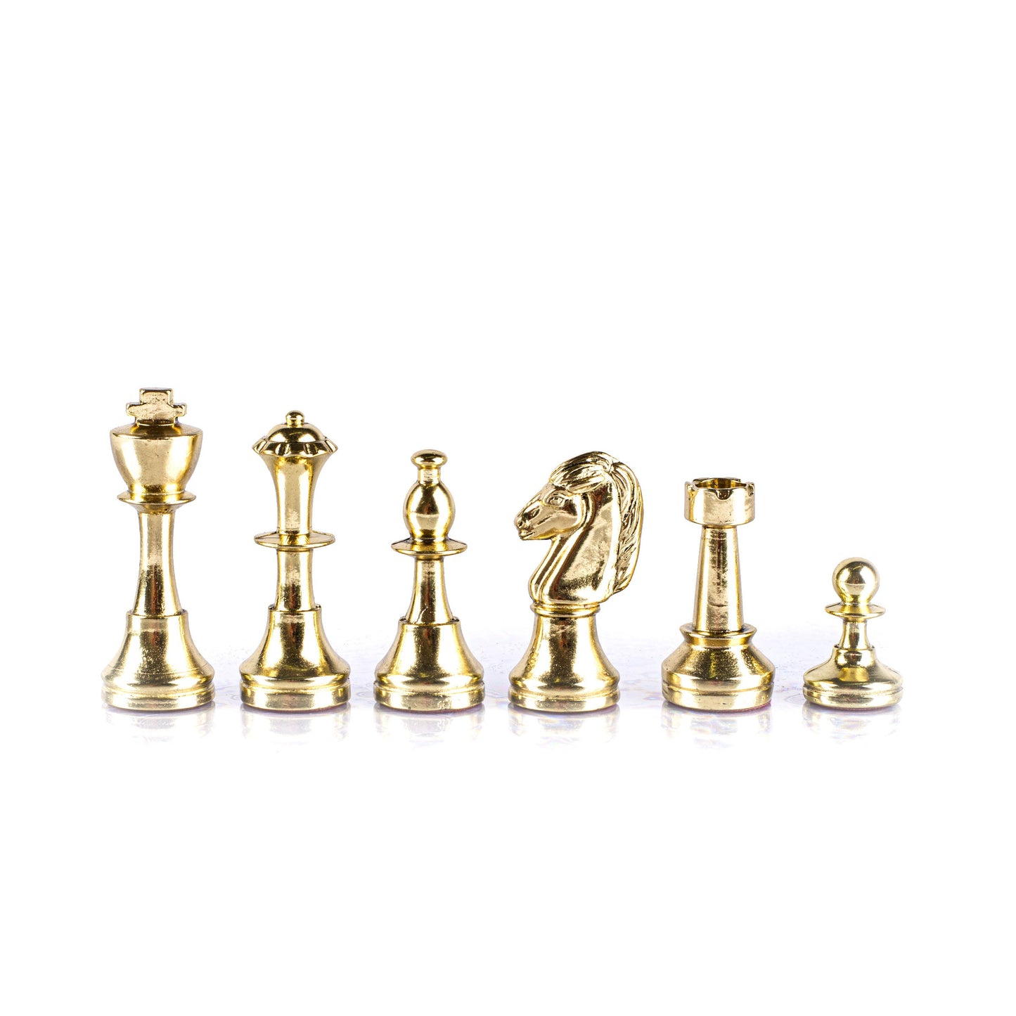 CLASSIC METAL STAUNTON Chessmen (Medium) - Gold/Silver - Premium Chess from MANOPOULOS Chess & Backgammon - Just €102! Shop now at MANOPOULOS Chess & Backgammon
