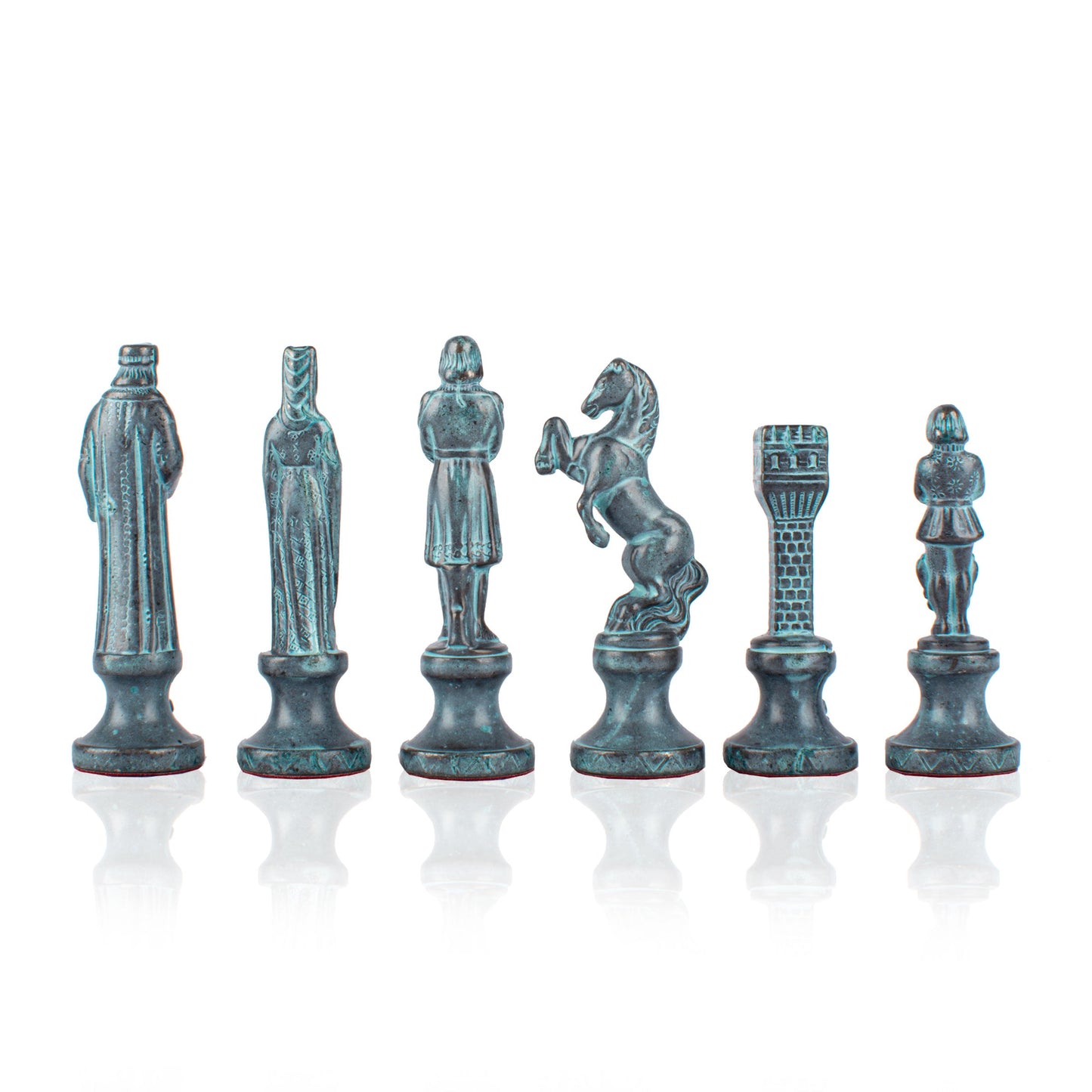 RENAISSANCE Chessmen (Medium) - Blue/Brown - Premium Chess from MANOPOULOS Chess & Backgammon - Just €109! Shop now at MANOPOULOS Chess & Backgammon
