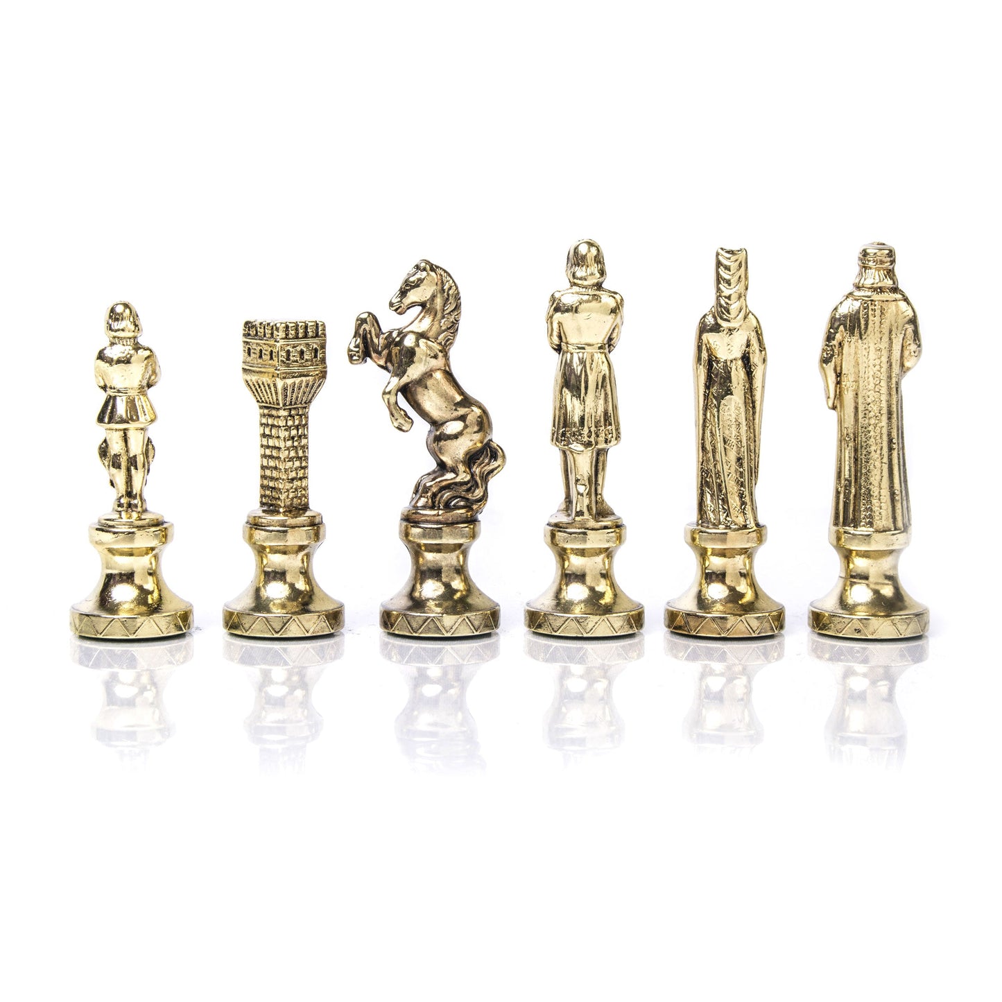 Handcrafted Chessmen Set - Renaissance, Gold & Silver (Medium) - Premium Chess from MANOPOULOS Chess & Backgammon - Just €109! Shop now at MANOPOULOS Chess & Backgammon