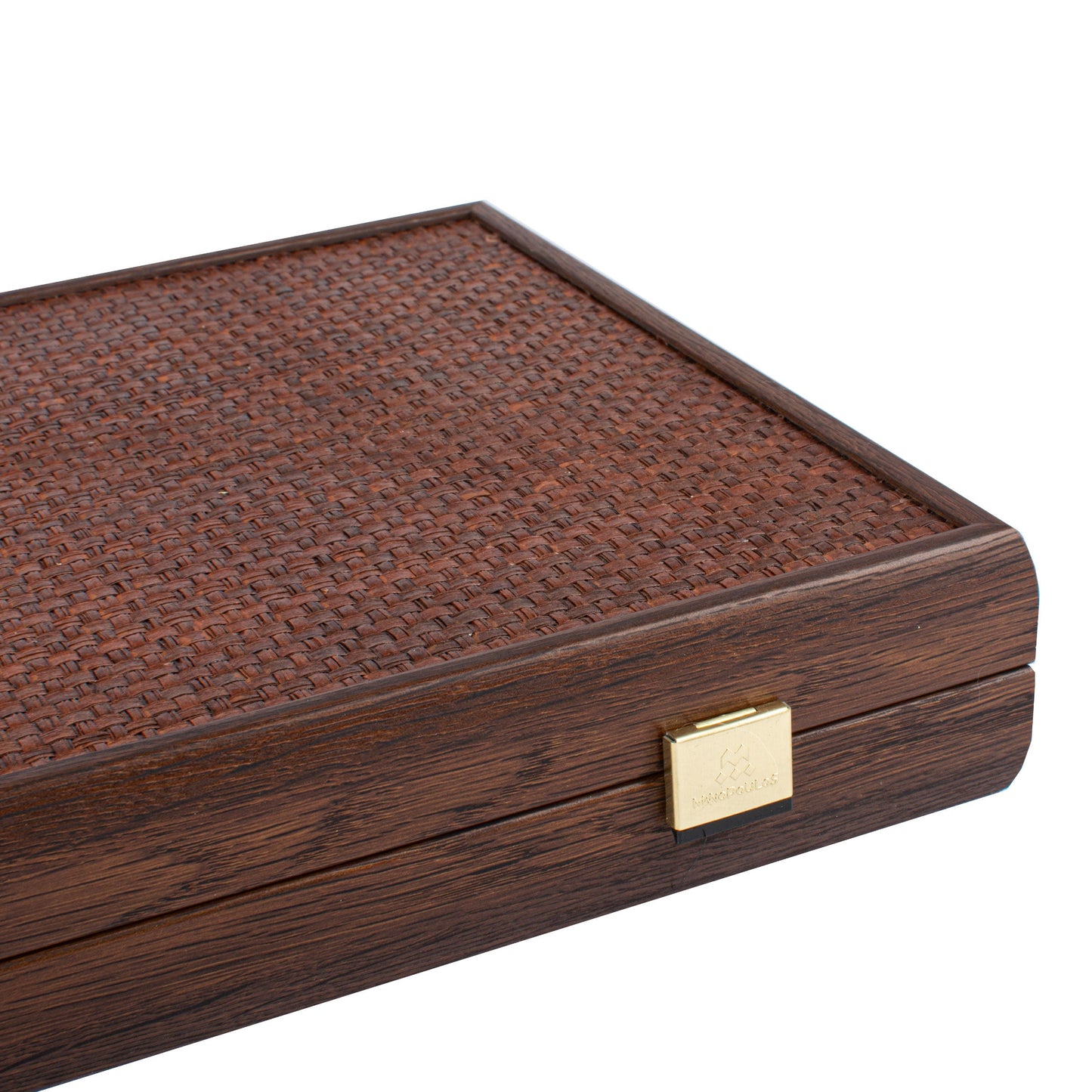 Premium Mahjong Tiles Set in Dark Brown Straw Wooden Case - Premium Dominoes from MANOPOULOS Chess & Backgammon - Just €119! Shop now at MANOPOULOS Chess & Backgammon
