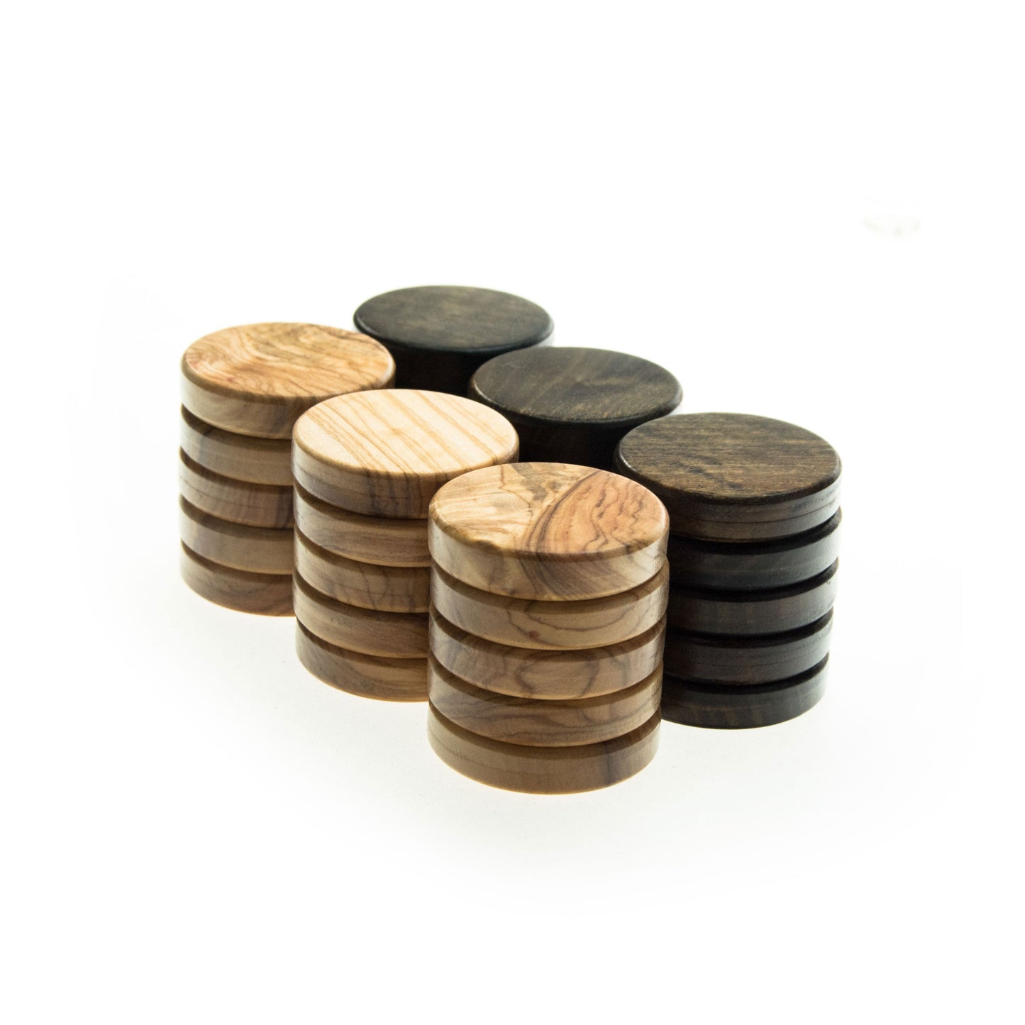 Olive Wood Checkers in Brown and Dark Brown - Premium Backgammon from MANOPOULOS Chess & Backgammon - Just €18.50! Shop now at MANOPOULOS Chess & Backgammon