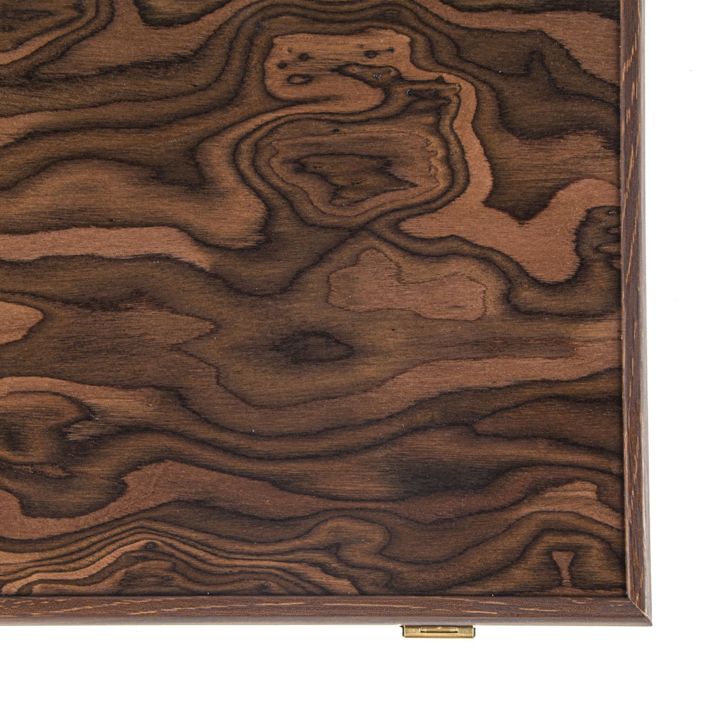 Luxury Poker Set in Dark Walnut Wooden Case with Californian Burl Veneer - Premium Poker Set from MANOPOULOS Chess & Backgammon - Just €214! Shop now at MANOPOULOS Chess & Backgammon