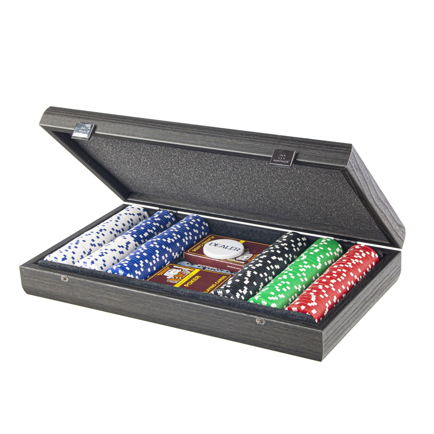 Luxury Poker Set in Black Wooden Replica Case - Handcrafted Game Set - Premium Poker Set from MANOPOULOS Chess & Backgammon - Just €152! Shop now at MANOPOULOS Chess & Backgammon