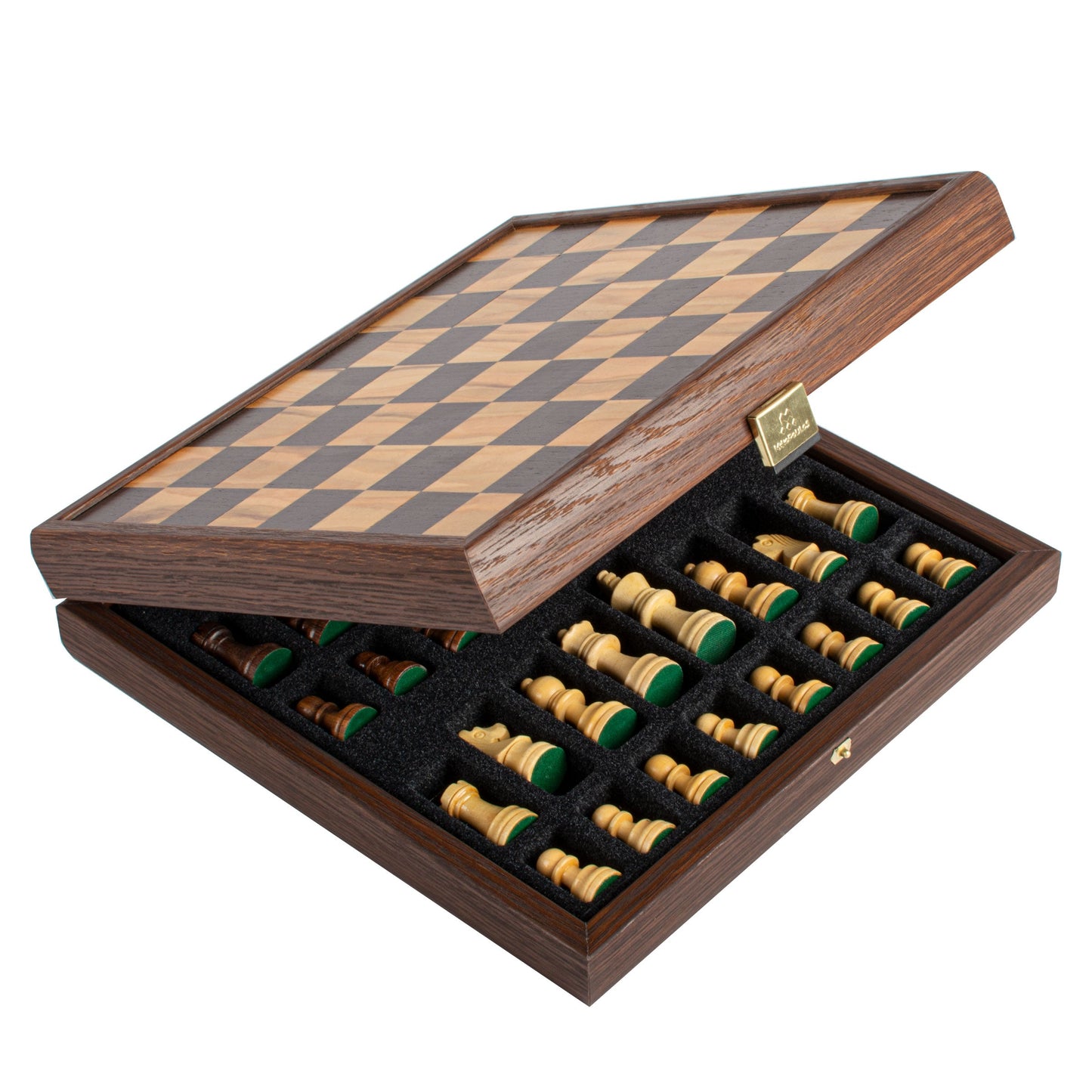 Handcrafted Olive Burl Chess Set - 27x27cm with Staunton Chessmen (6.4cm King) - Premium Chess from MANOPOULOS Chess & Backgammon - Just €144! Shop now at MANOPOULOS Chess & Backgammon