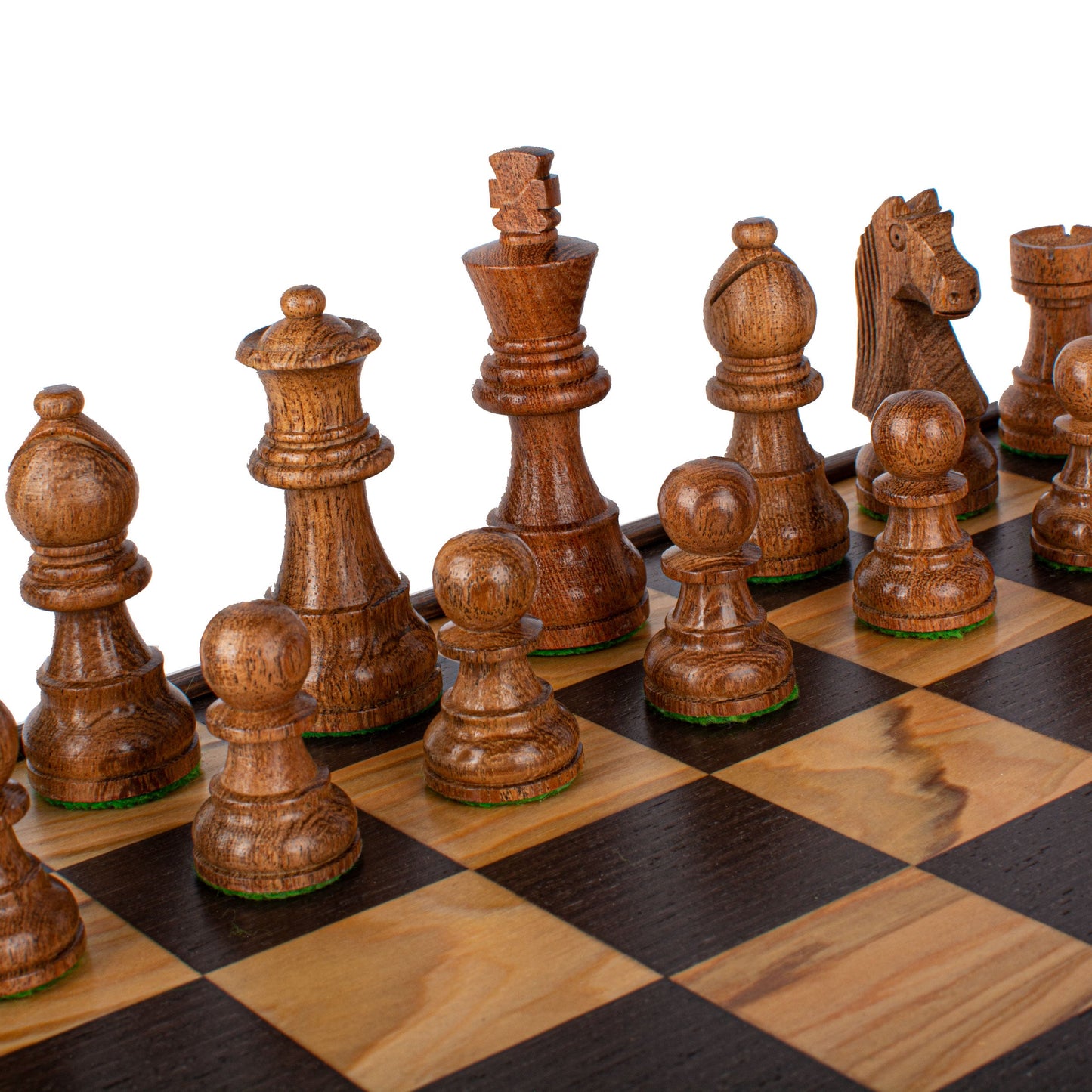 Handcrafted Olive Burl Chess Set - 35x35cm with Premium Staunton Chessmen (7.6cm King) - Premium Chess from MANOPOULOS Chess & Backgammon - Just €169! Shop now at MANOPOULOS Chess & Backgammon