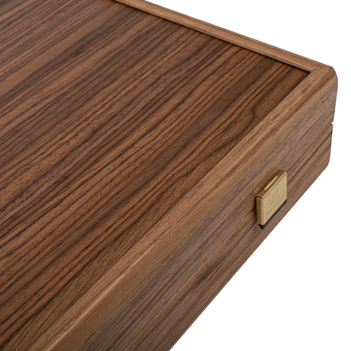 Handcrafted Oak/Blue & American Walnut Backgammon Set - Elegant Marquetry Design