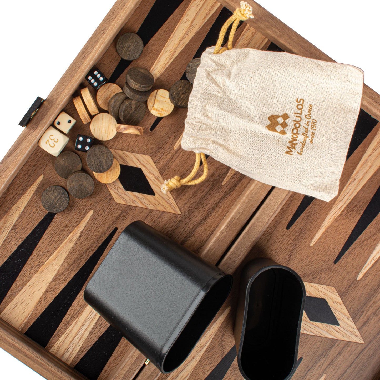 AMERICAN WALNUT Backgammon - Premium Backgammon from MANOPOULOS Chess & Backgammon - Just €43.50! Shop now at MANOPOULOS Chess & Backgammon
