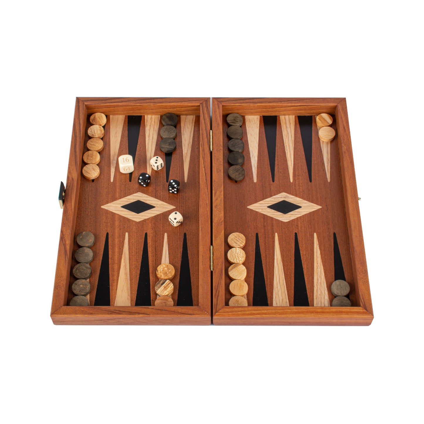 MAHOGANY Backgammon in black color - Premium Backgammon from MANOPOULOS Chess & Backgammon - Just €65! Shop now at MANOPOULOS Chess & Backgammon