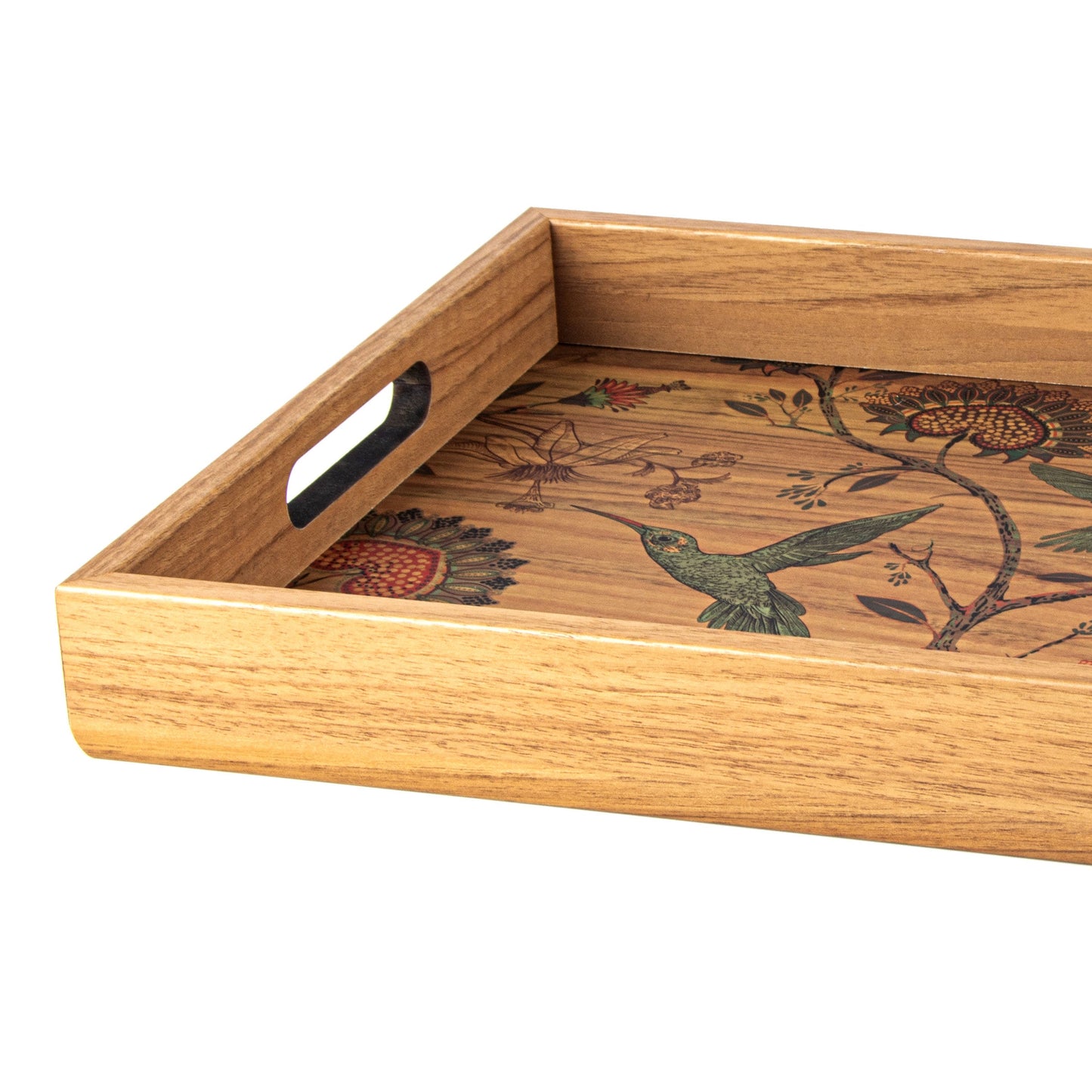 Handcrafted Wooden Tray with Birds Design - Elegant Artistic Home Decor - Premium Decorative Objects from MANOPOULOS Chess & Backgammon - Just €25! Shop now at MANOPOULOS Chess & Backgammon