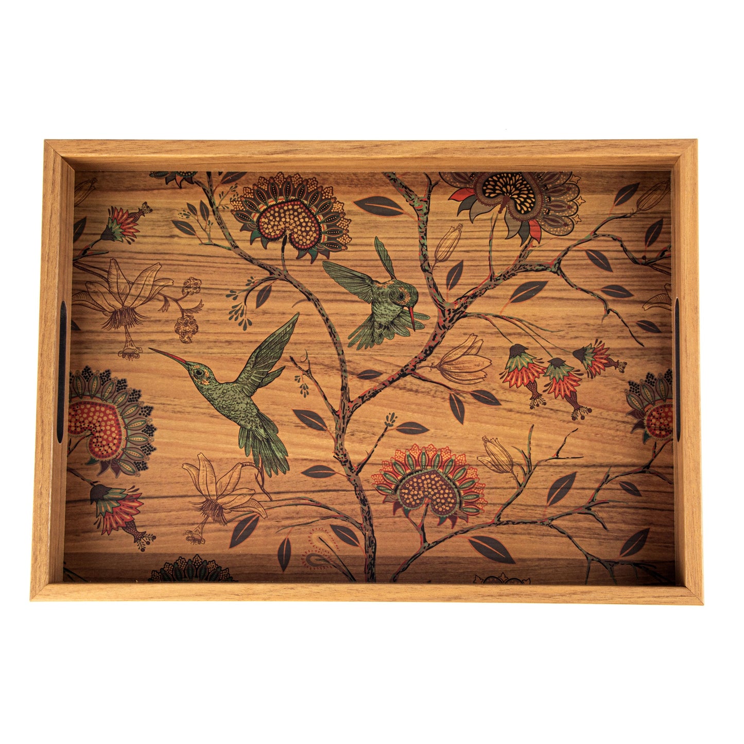 Handcrafted Wooden Tray with Birds Design - Elegant Artistic Home Decor - Premium Decorative Objects from MANOPOULOS Chess & Backgammon - Just €25! Shop now at MANOPOULOS Chess & Backgammon