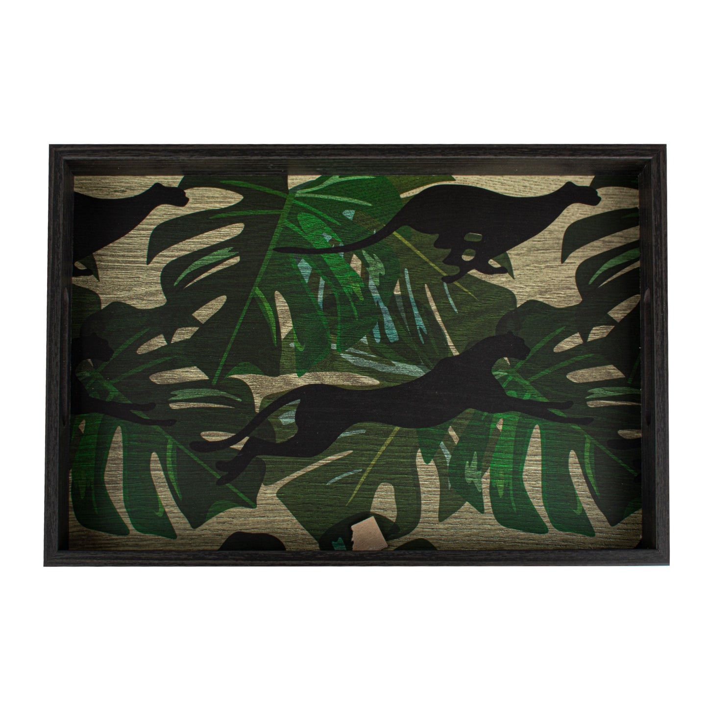 Artistic Wooden Tray with Panther Printed Design - Luxury Game Room Decor - Premium Decorative Objects from MANOPOULOS Chess & Backgammon - Just €25! Shop now at MANOPOULOS Chess & Backgammon