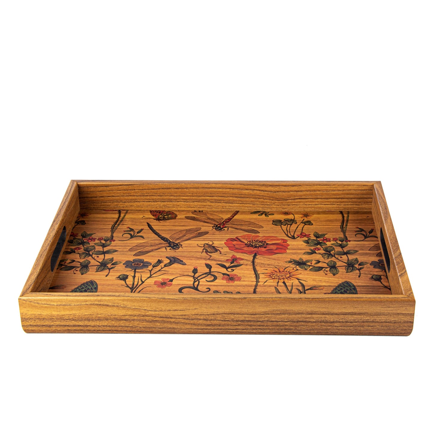 Handcrafted Wooden Tray with Spring Nature Design - Elegant Artistic Home Decor - Premium Decorative Objects from MANOPOULOS Chess & Backgammon - Just €25! Shop now at MANOPOULOS Chess & Backgammon