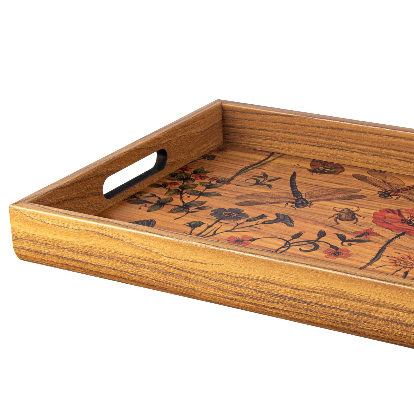 Handcrafted Wooden Tray with Spring Nature Design - Elegant Artistic Home Decor - Premium Decorative Objects from MANOPOULOS Chess & Backgammon - Just €25! Shop now at MANOPOULOS Chess & Backgammon