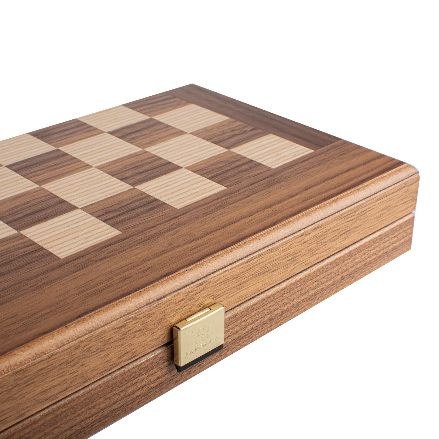 Handcrafted Walnut 3-in-1 Chess, Backgammon, and Checkers Set - Elegant Marquetry Design - Premium Backgammon from MANOPOULOS Chess & Backgammon - Just €95! Shop now at MANOPOULOS Chess & Backgammon