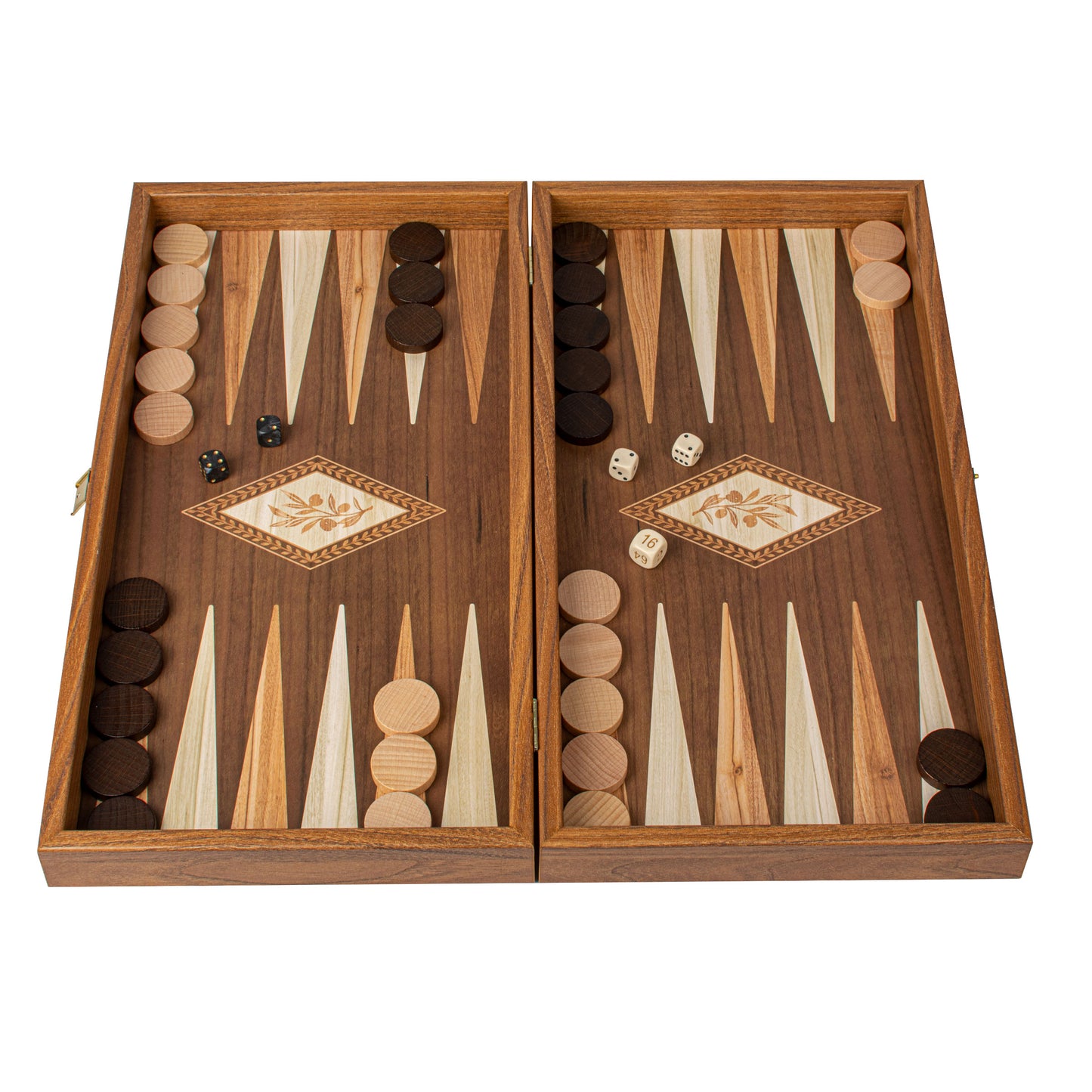 Handcrafted Olive Branch Design Backgammon Set (4 Sizes)