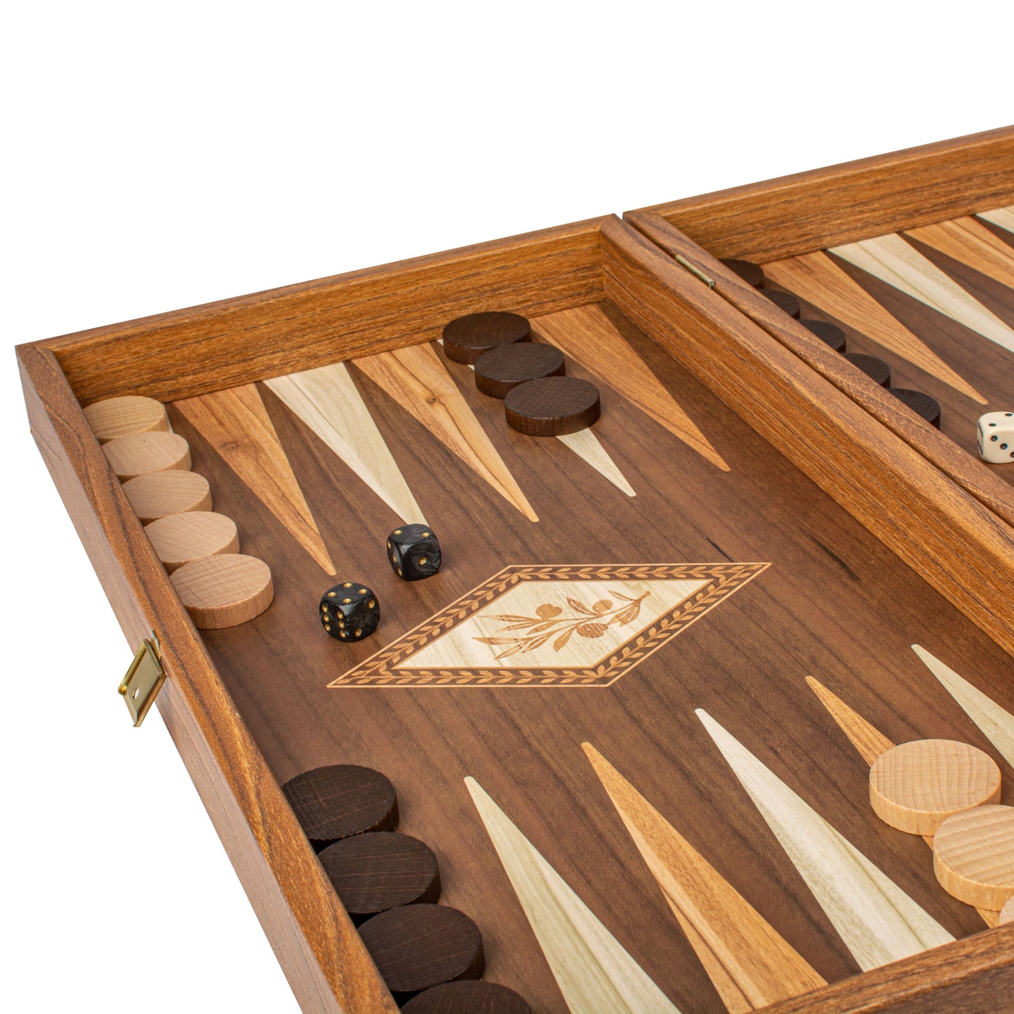 Handcrafted Olive Branch Design Backgammon Set (4 Sizes)